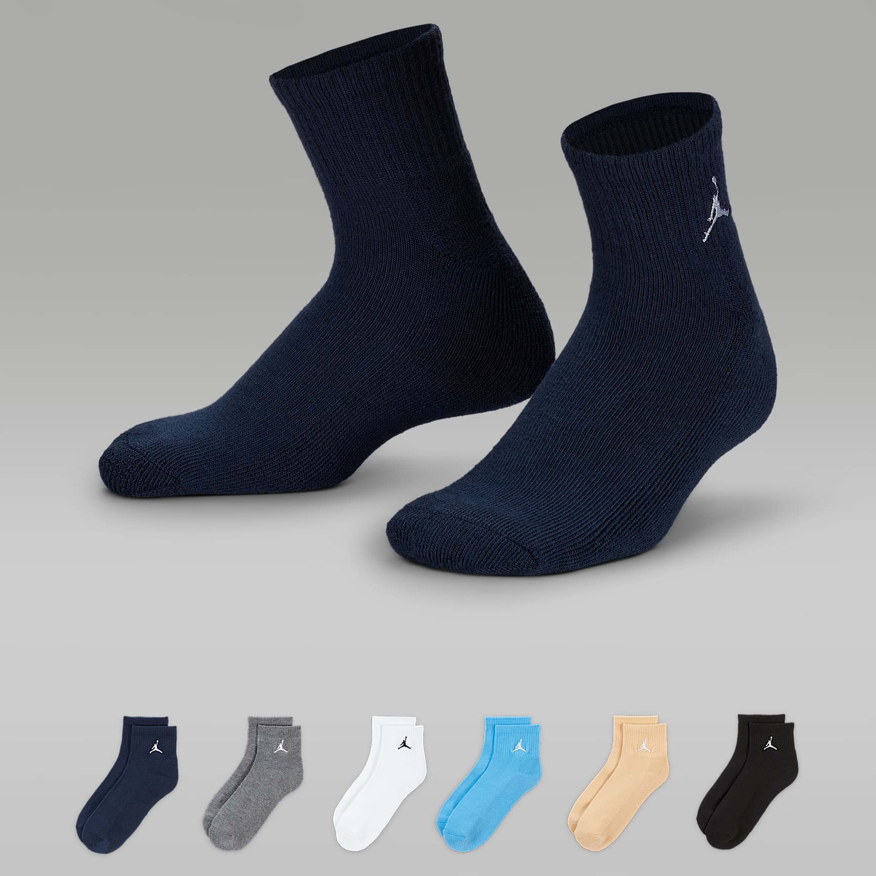Jordan Everyday Essentials Big Kids' Ankle Socks (6 Pairs)
