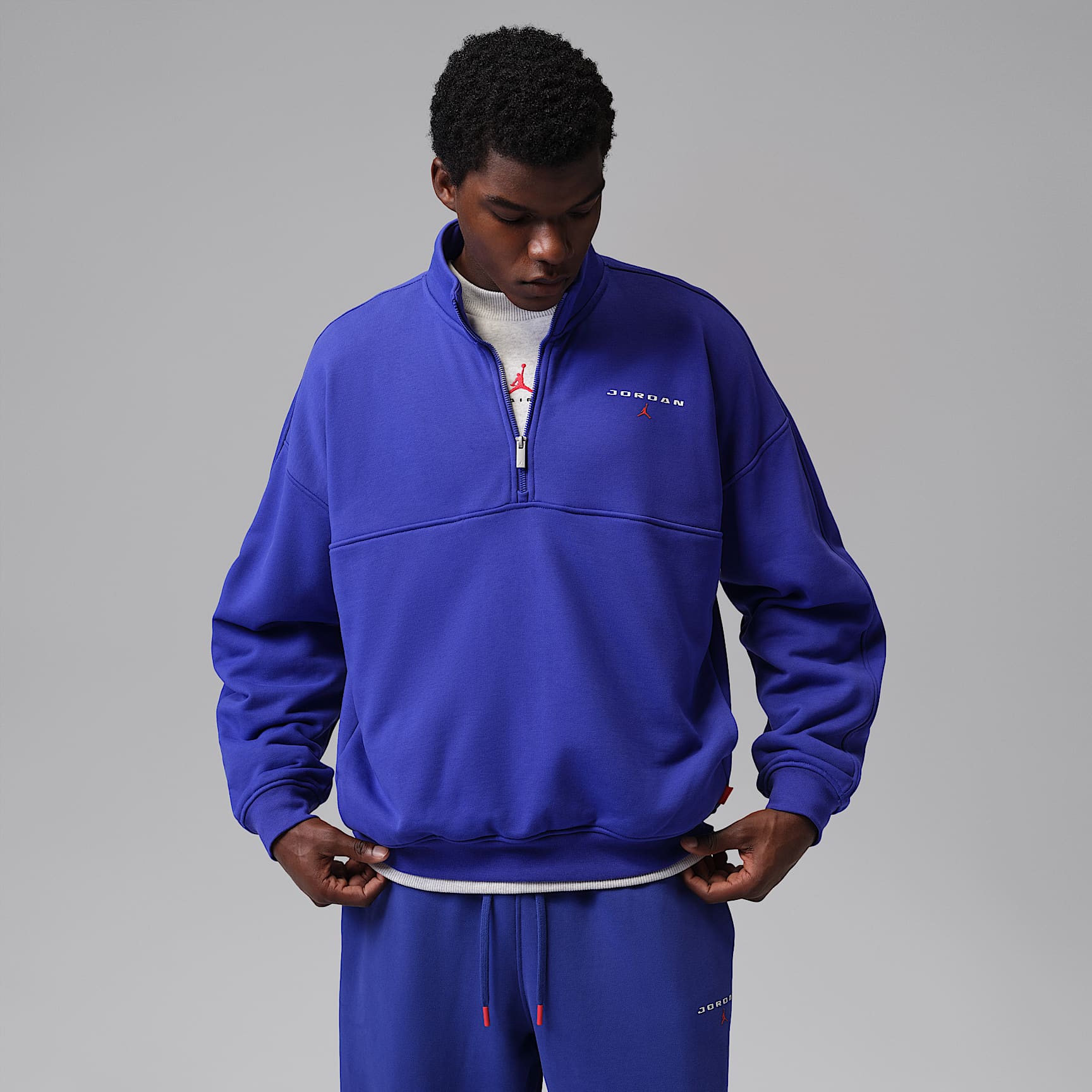 Sudadera con cierre de 1/4 para hombre Jordan Flight Fleece