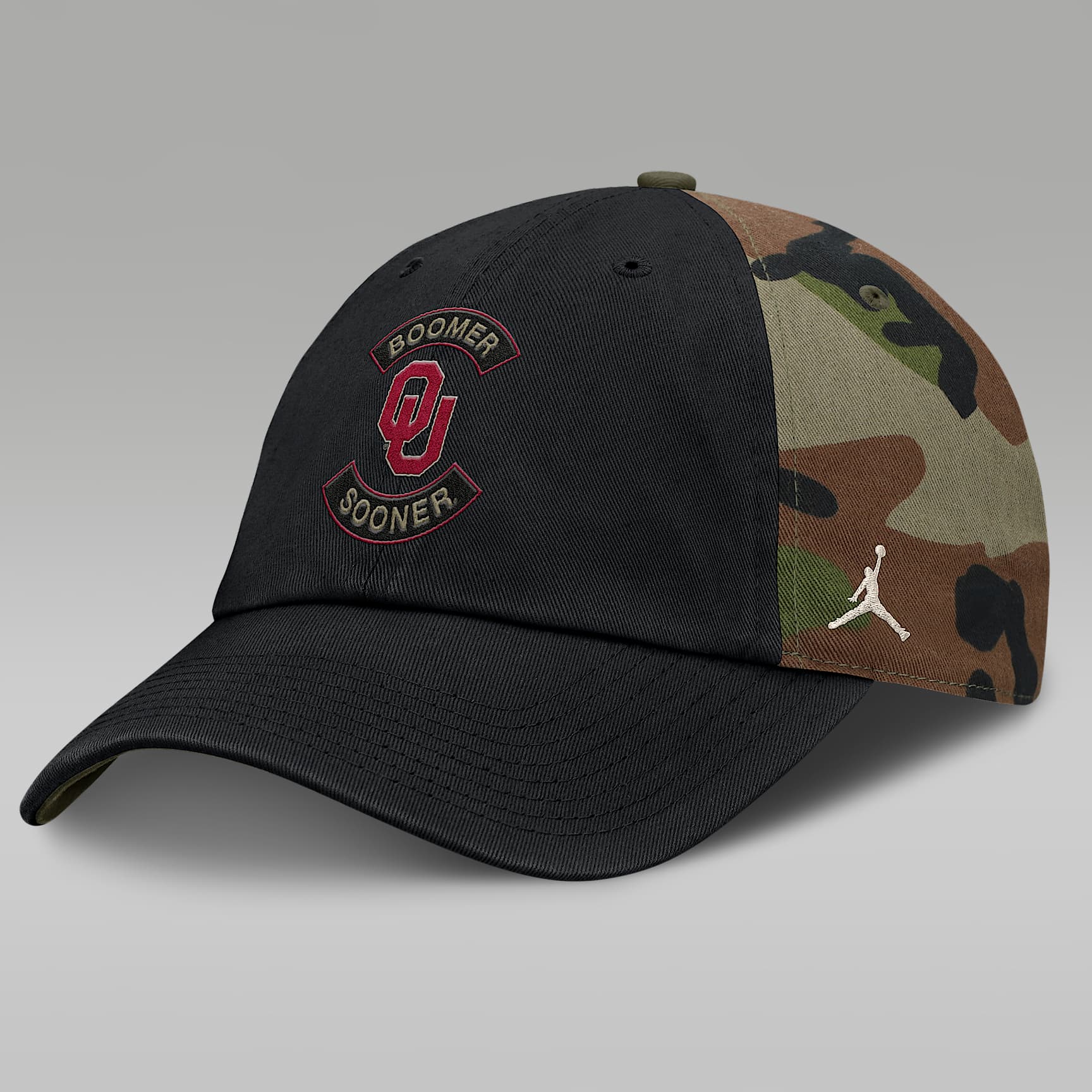 Oklahoma 2025 Military Appreciation Club Men's Nike College Adjustable Hat