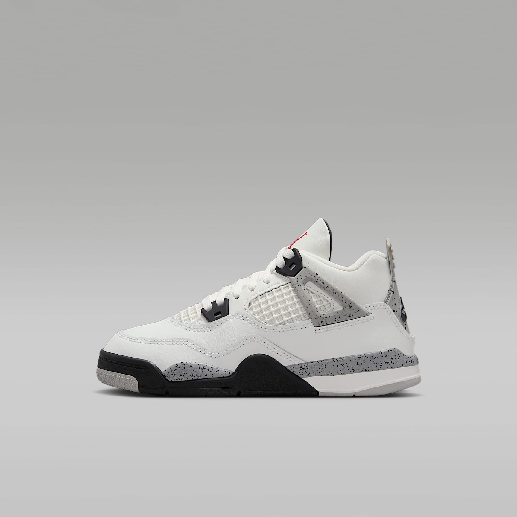 Tenis para niños de preescolar Jordan 4 Retro "White Cement"