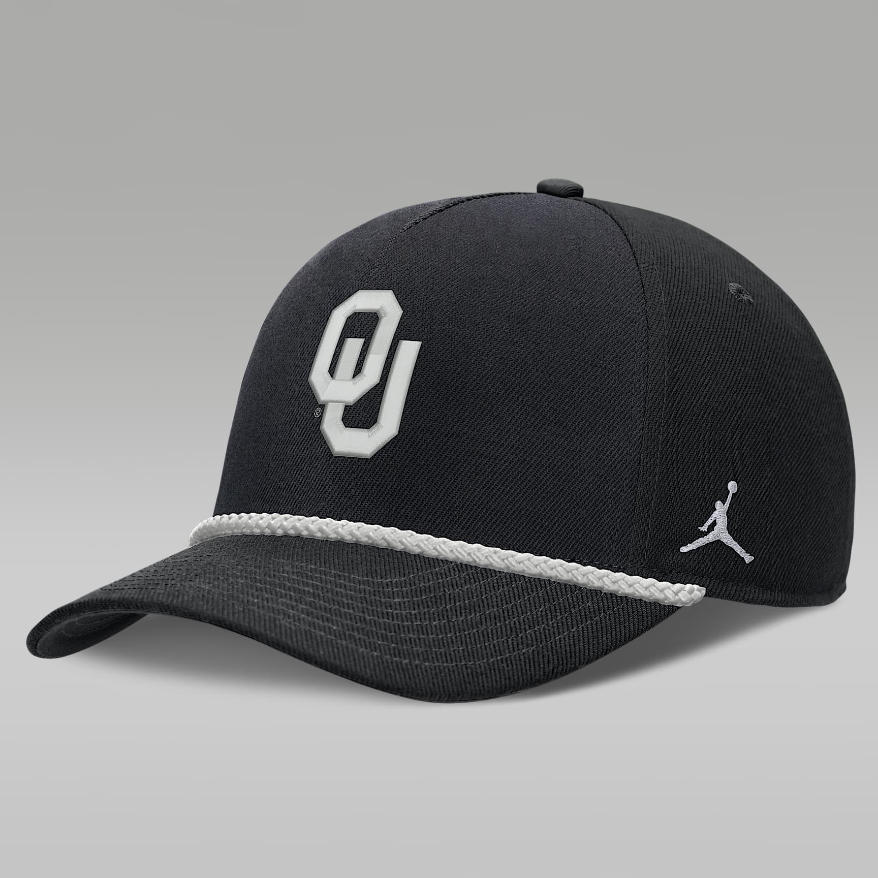 Oklahoma Sideline Rope Rise Men's Jordan Brand College Adjustable Hat