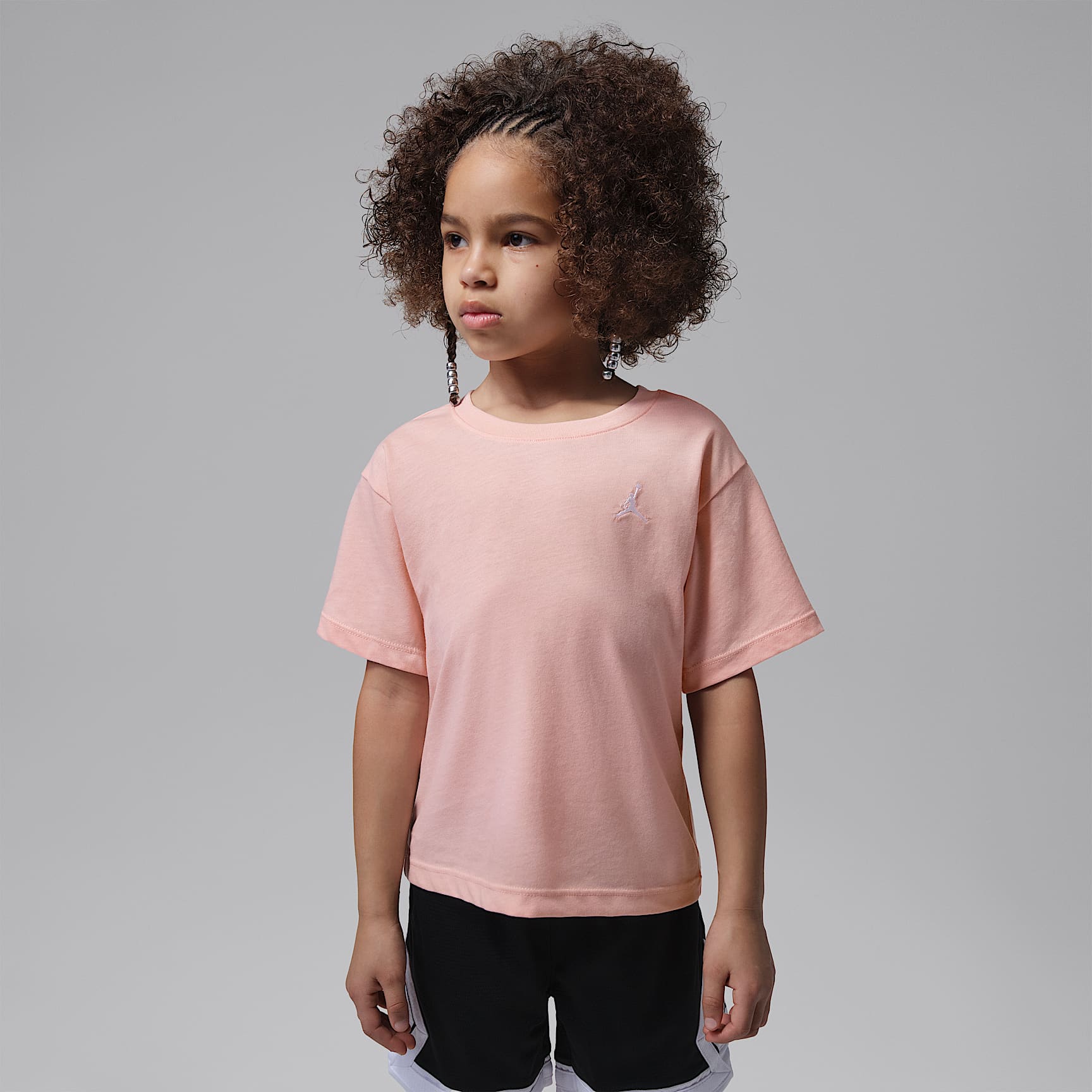 Jordan Brooklyn Essentials Big Kids' Embroidered T-Shirt