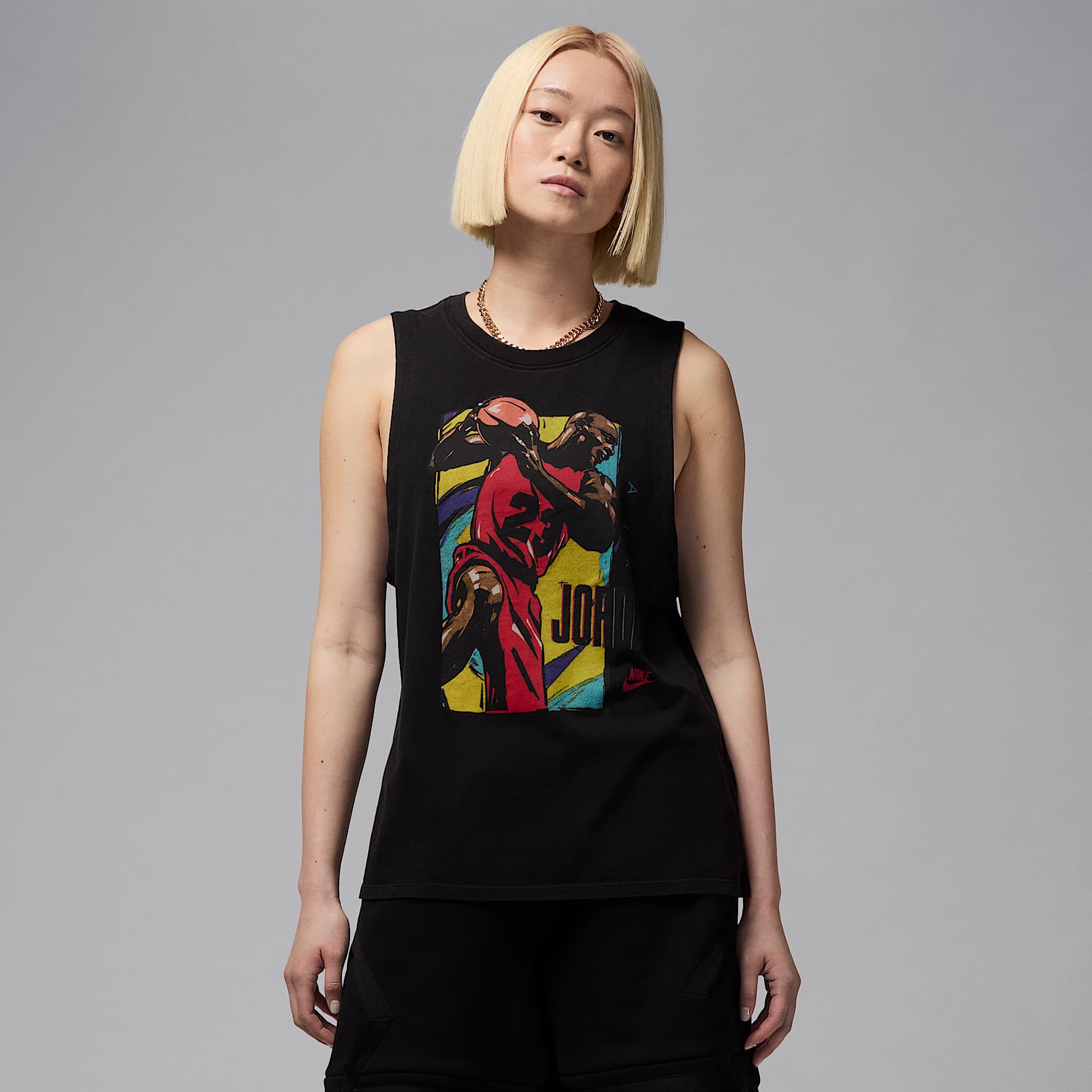 Playera sin mangas con gráficos para mujer Jordan