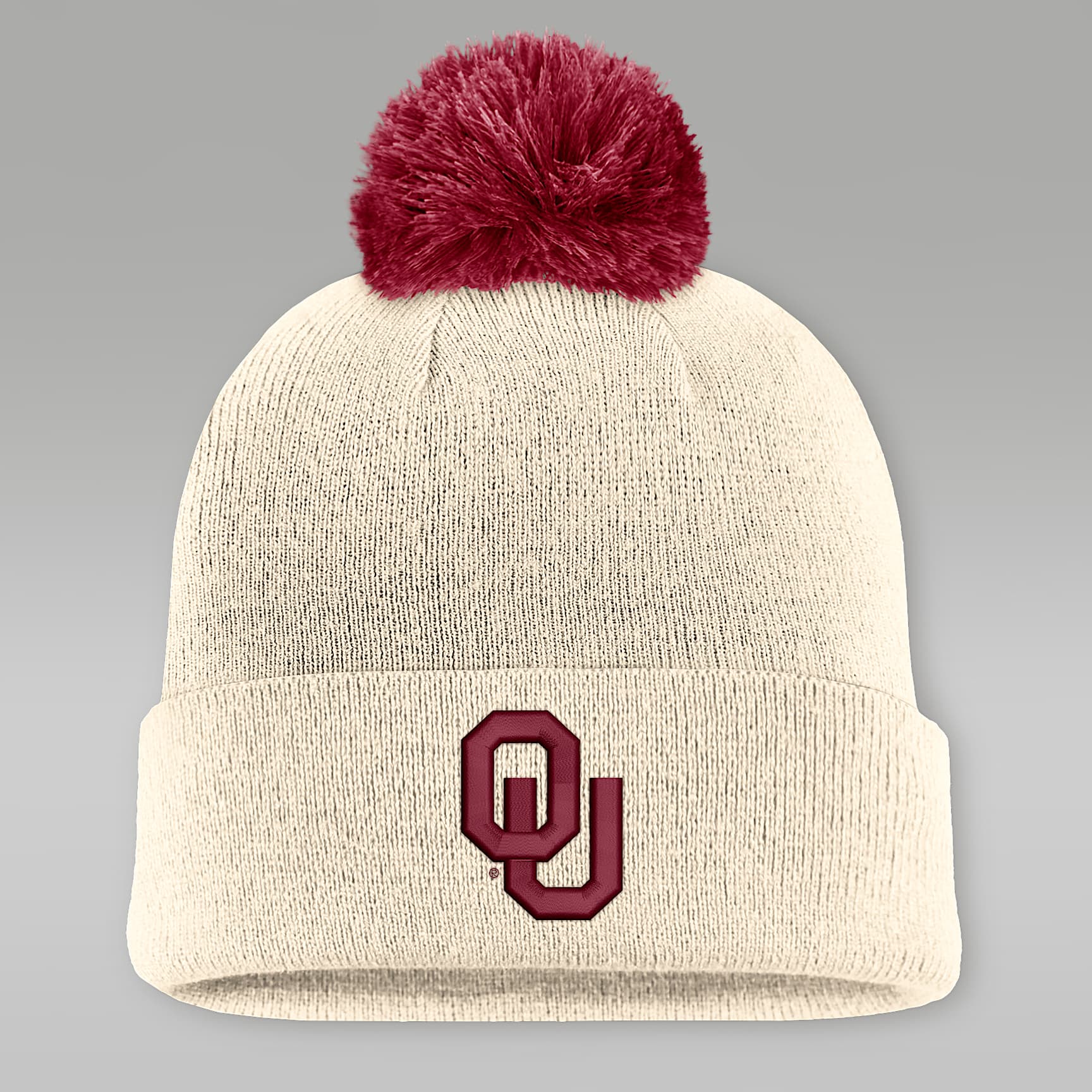 Gorro universitario marca Jordan con dobladillo y pompón para hombre Oklahoma Campus Prep Script