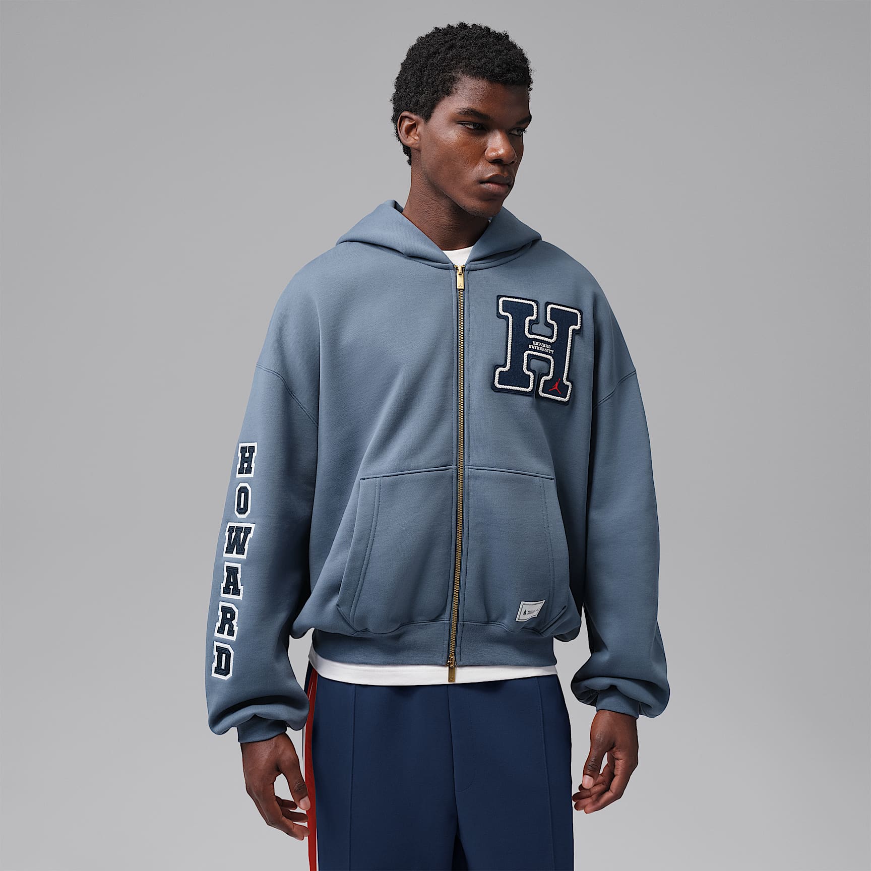 Jordan Flight x Howard University Men's Fleece Full-Zip Hoodie