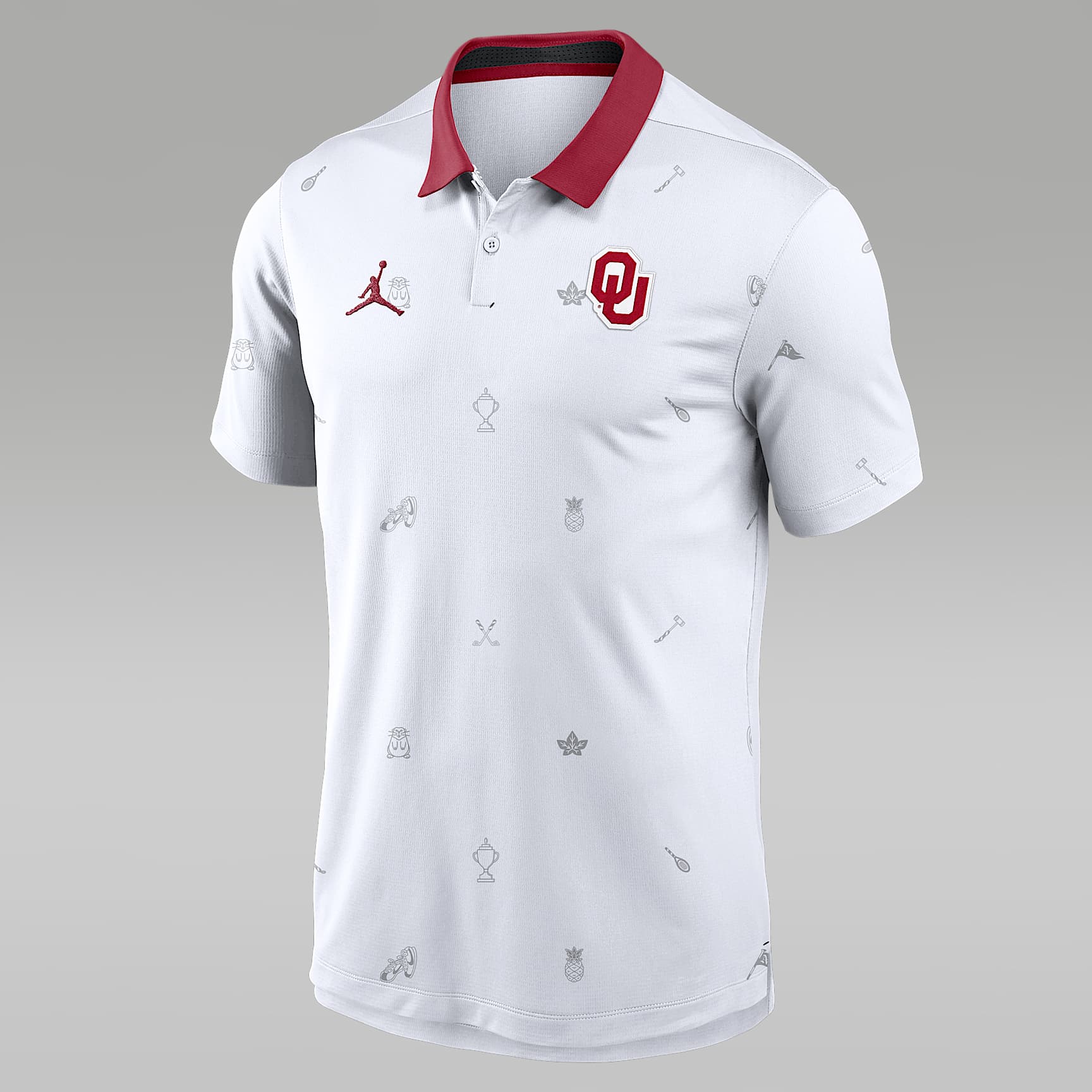 Polo universitario Dri-FIT Jordan para hombre Oklahoma Vapor Pattern