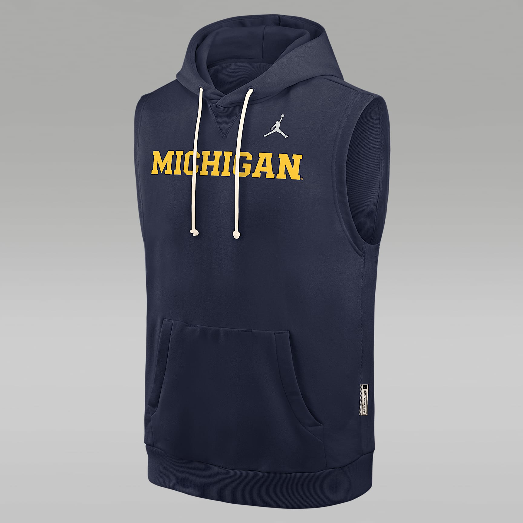 Sudadera universitaria con gorro, sin cierre y sin mangas marca Jordan Dri-FIT para hombre Michigan Sideline