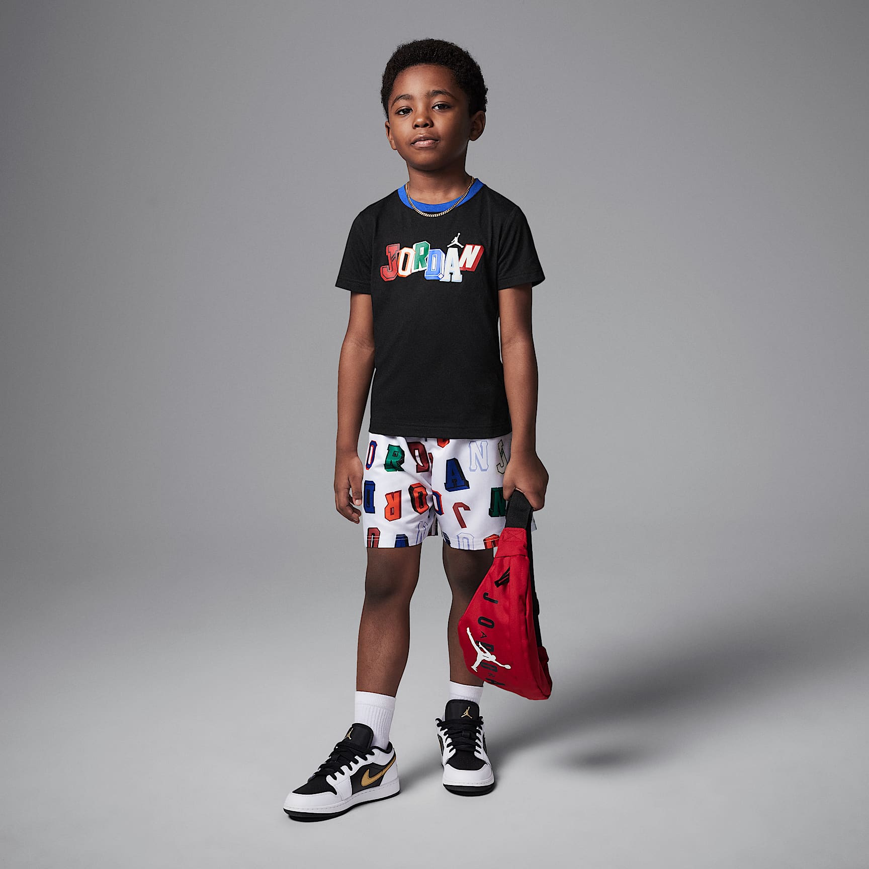 Conjunto de shorts de dos piezas para niños talla pequeña Jordan Court of Legends