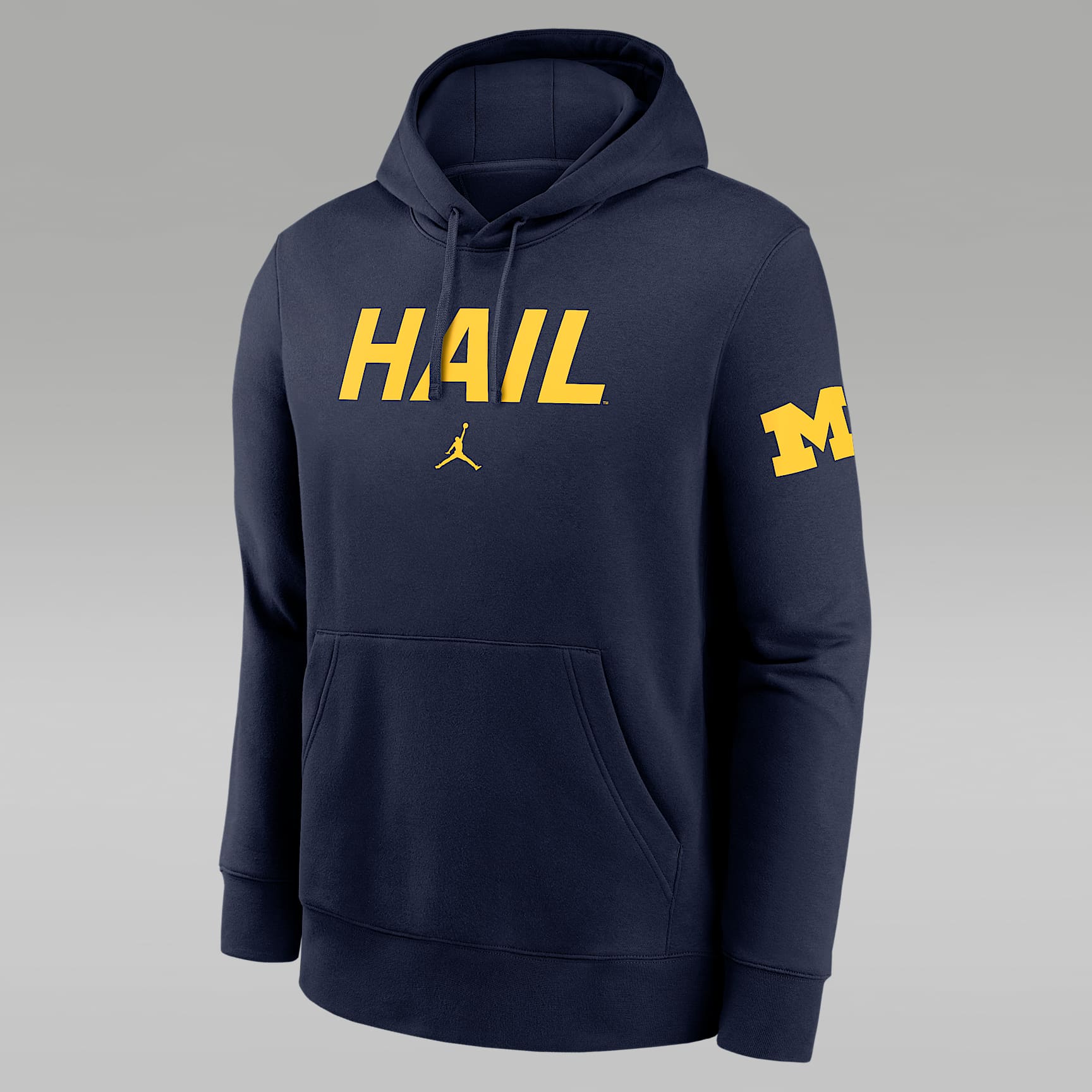 Sudadera con gorro sin cierre universitaria marca Jordan para hombre Michigan Club 2-Hit Nickname