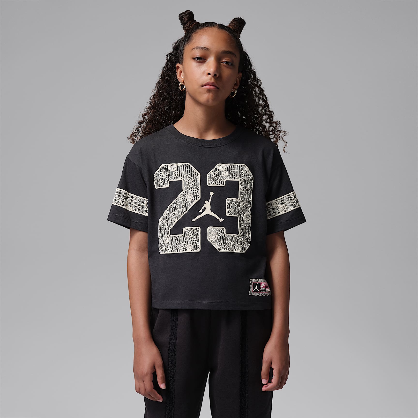 Jordan Big Kids' Floral Lace T-Shirt