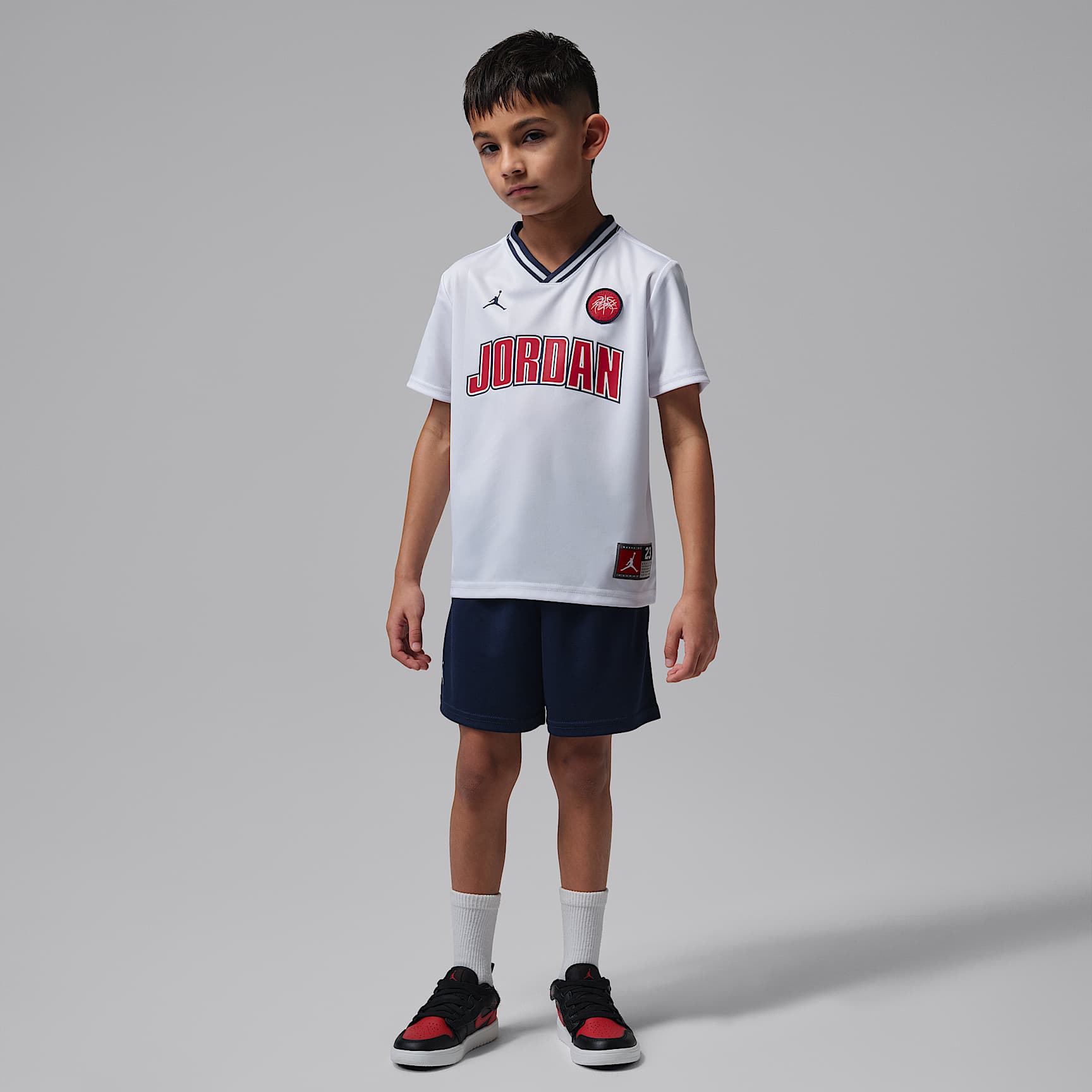 조던 리틀키즈 스포츠 저지 앤드 메쉬 쇼츠 세트
