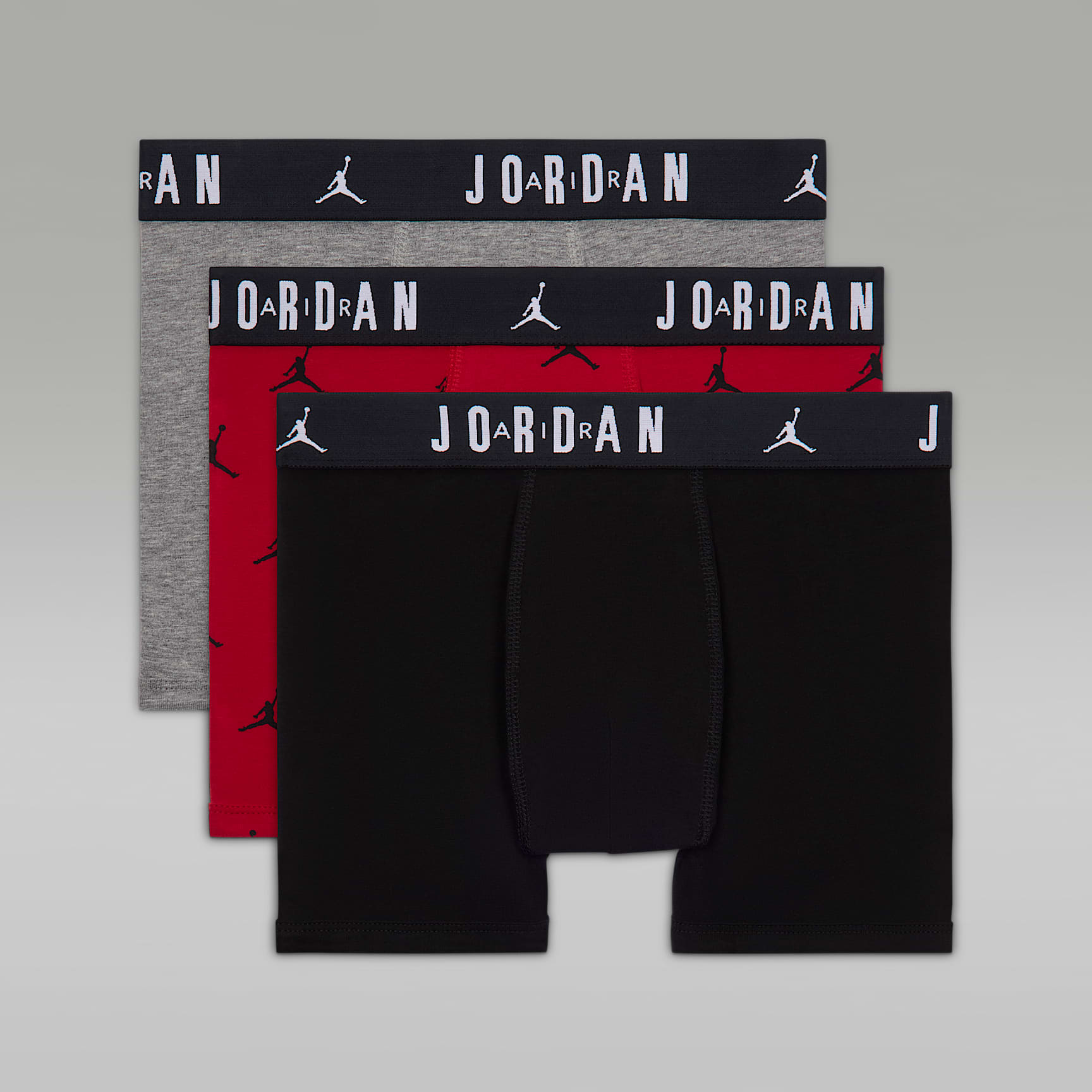 Jordan Older Kids' Flight Cotton Essentials Boxer Briefs (3-Pack)