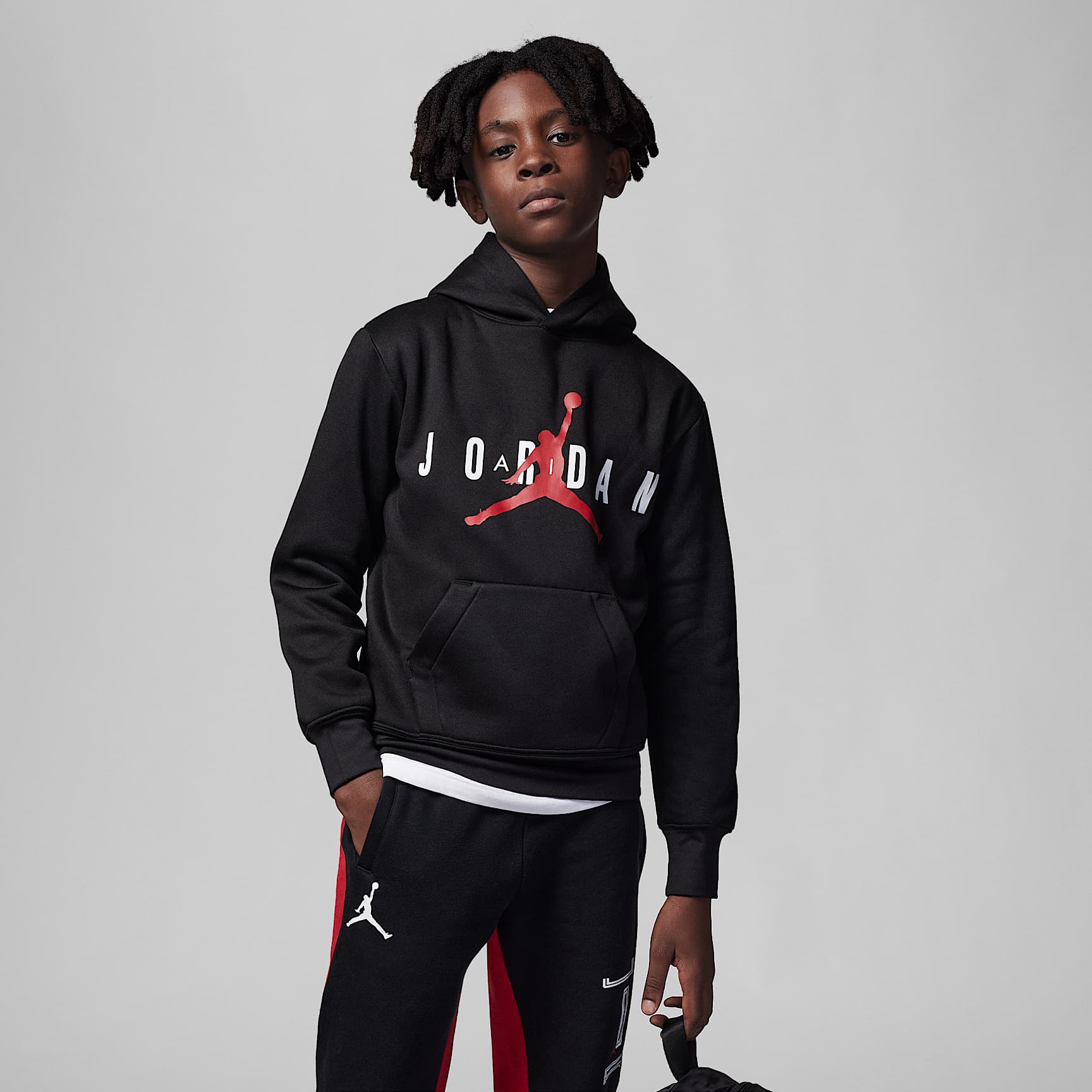 Sudadera con gorro sin cierre para niños talla grande Jordan