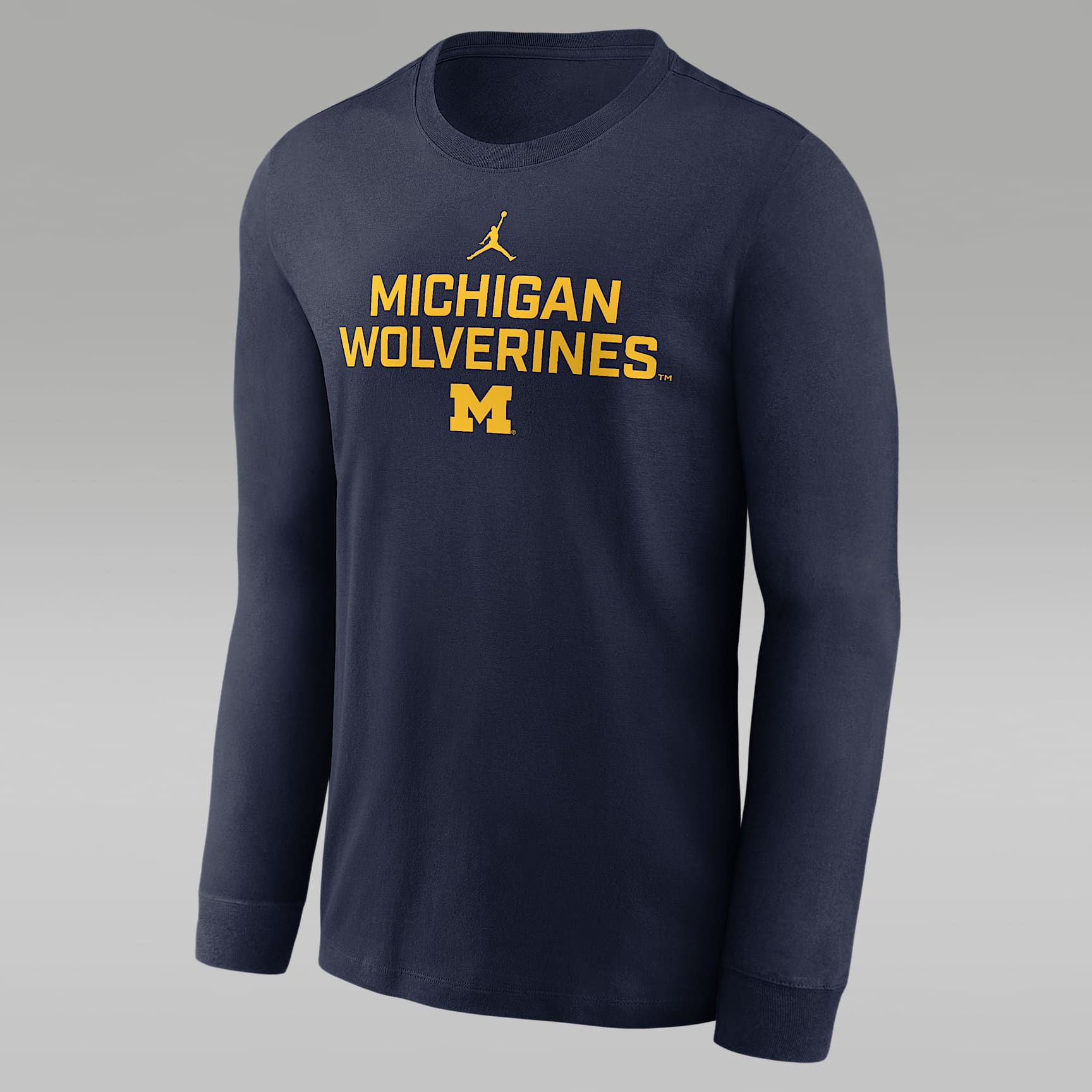 Michigan Sideline Men's Jordan Brand Dri-FIT College Long-Sleeve T-Shirt