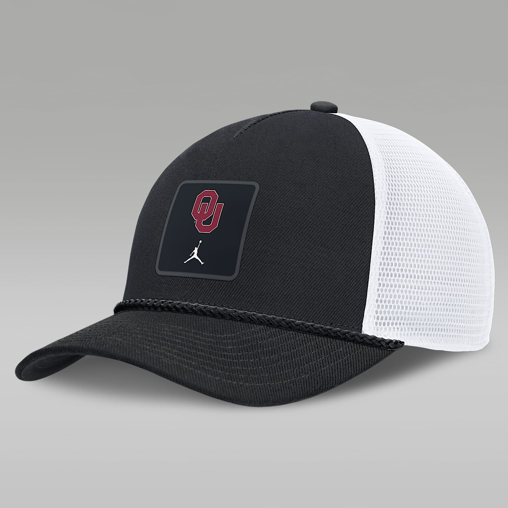 Oklahoma Sideline Gameday Rope Men's Jordan Brand College Trucker Adjustable Hat