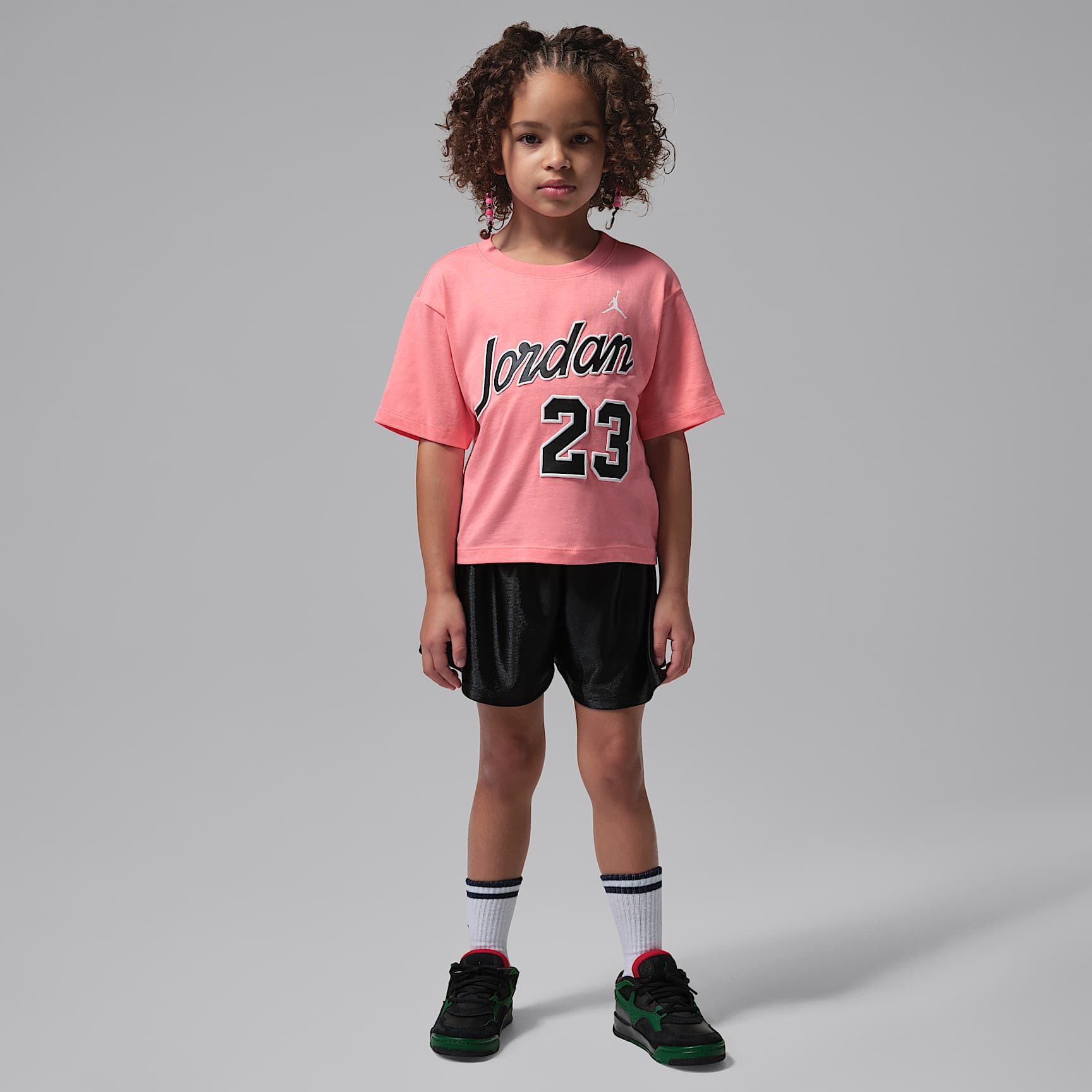 Conjunto de 2 piezas con shorts Flowy Durasheen para niños talla pequeña Jordan