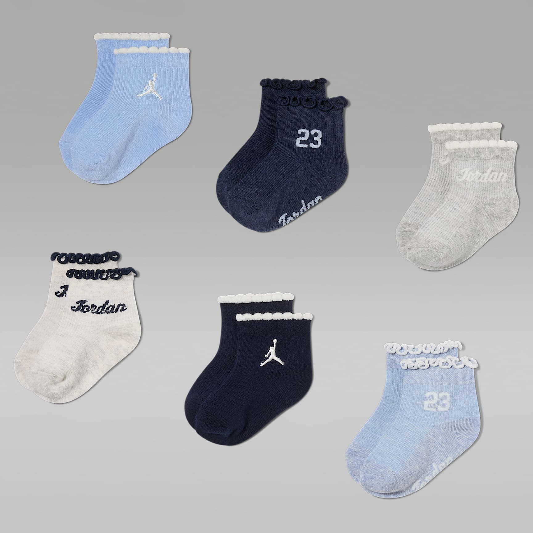 Calcetines cortos de moda para bebé e infantil (6 pares) Jordan