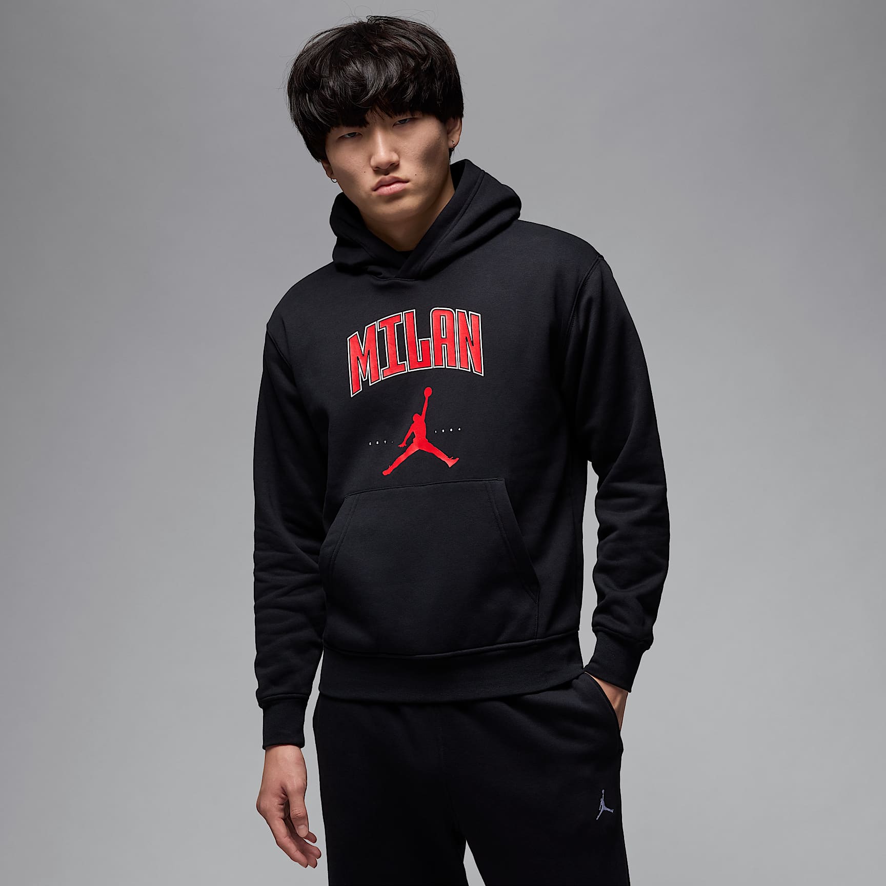 Jordan Milan-pullover-hættetrøje i fleece til mænd