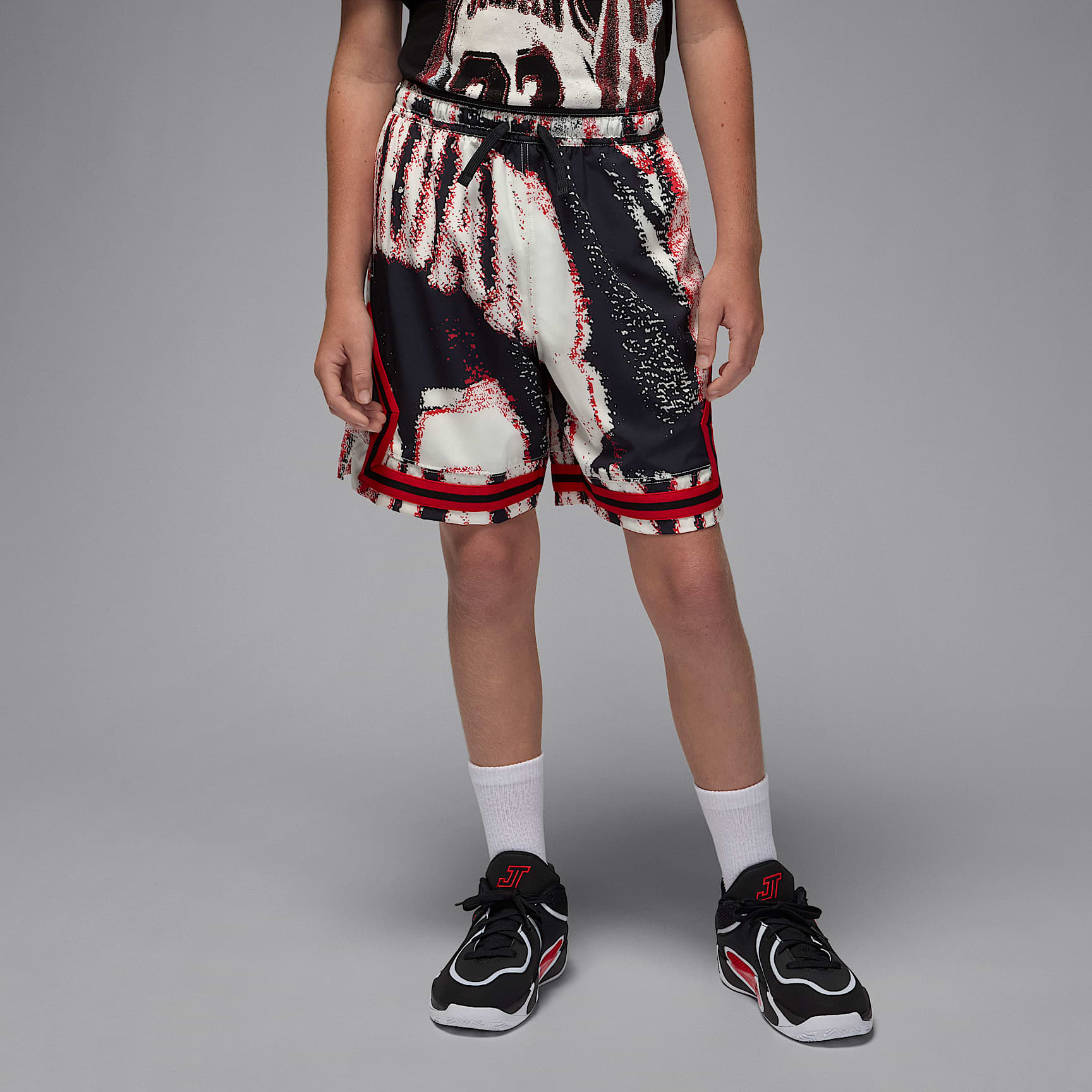 Jordan Sport Big Kids' Dri-FIT Printed Woven Diamond Shorts