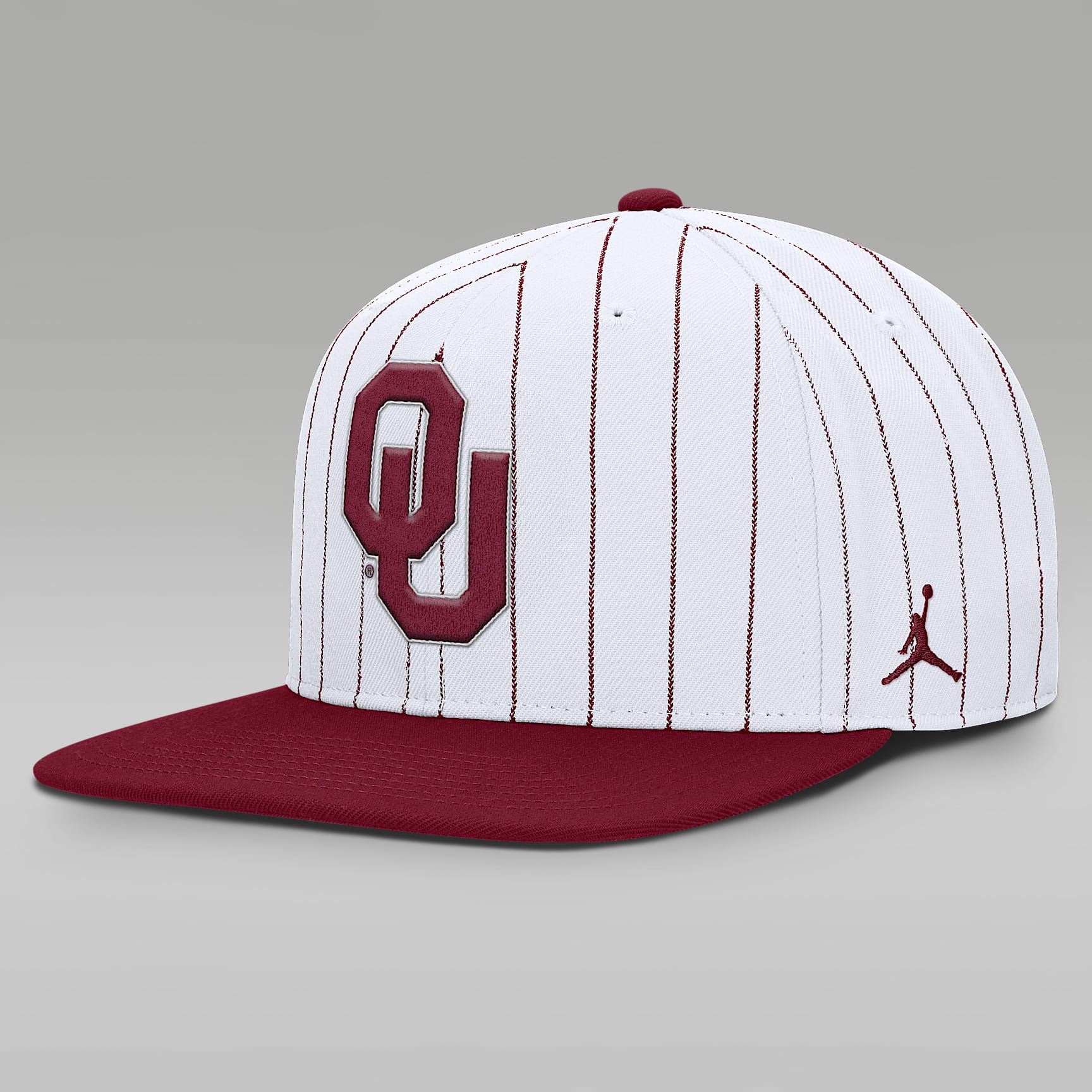 Oklahoma Primetime Pin Stripe 2-Tone Men's Jordan Brand Dri-FIT College Adjustable Hat