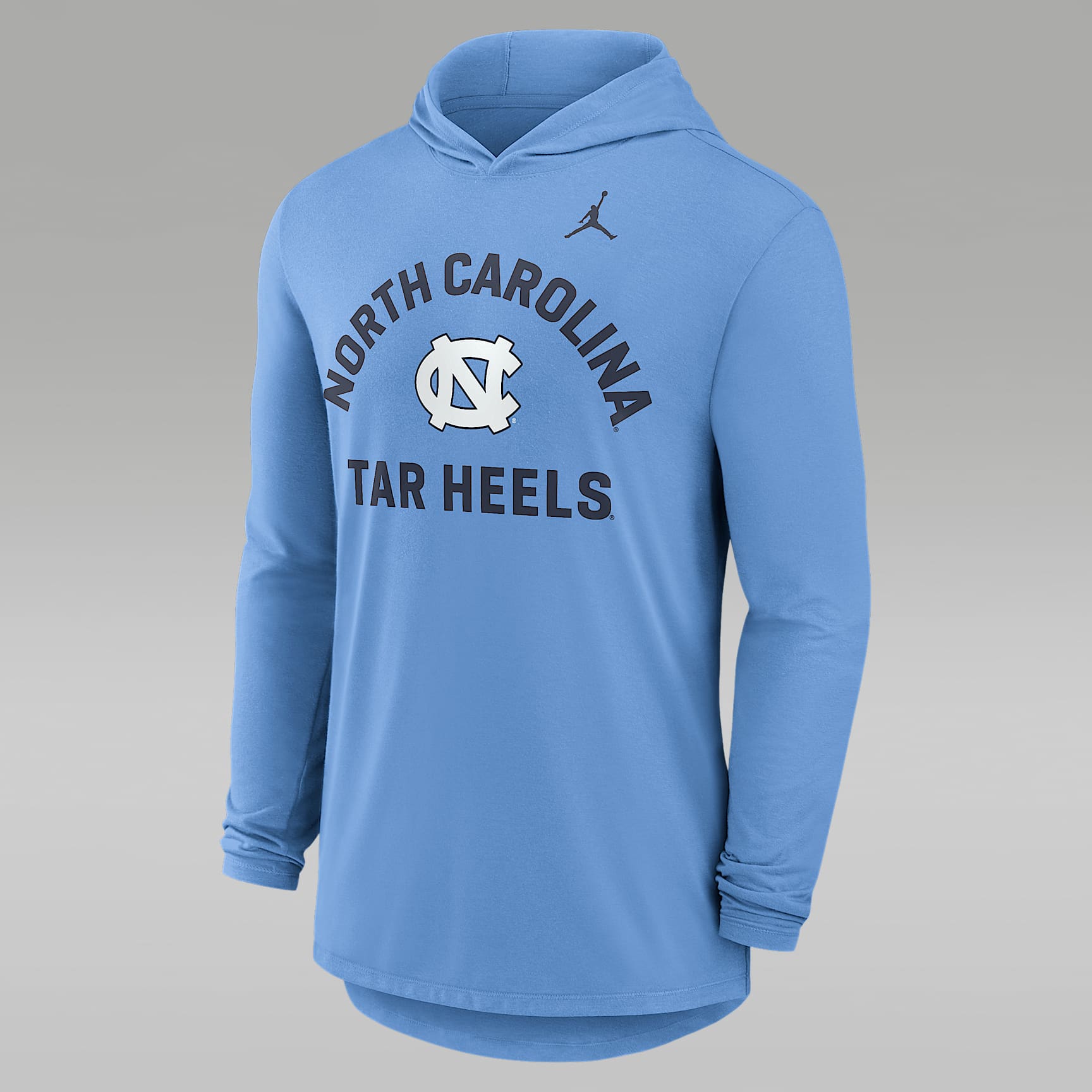 North Carolina Primetime Arch Men's Jordan Dri-FIT College Long-Sleeve Hooded T-Shirt