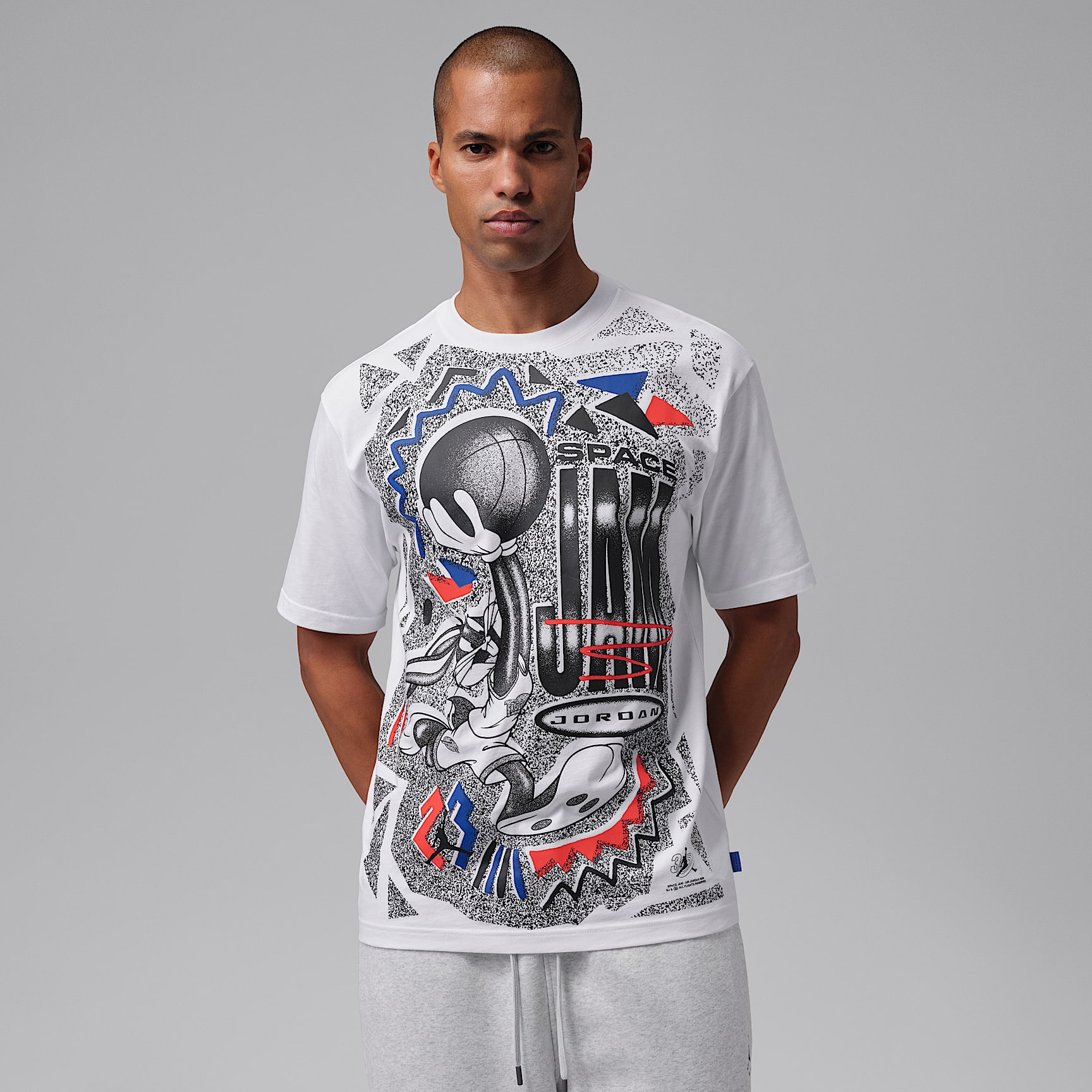 Jordan Brooklyn Space Jam Men's Bugs Bunny Crew-Neck T-Shirt