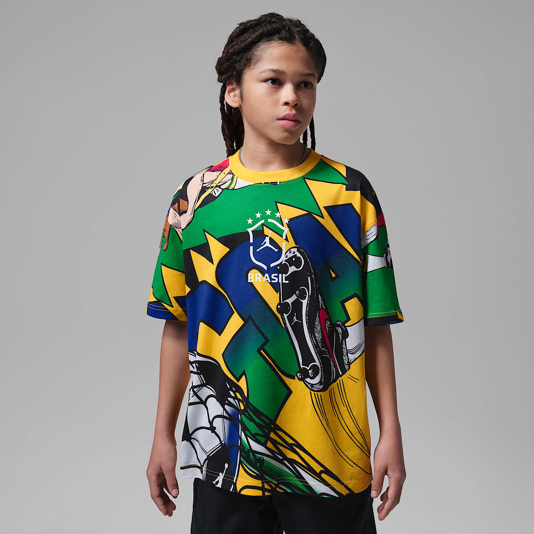 Jordan Essentials Big Kids' Boxy Goal T-Shirt