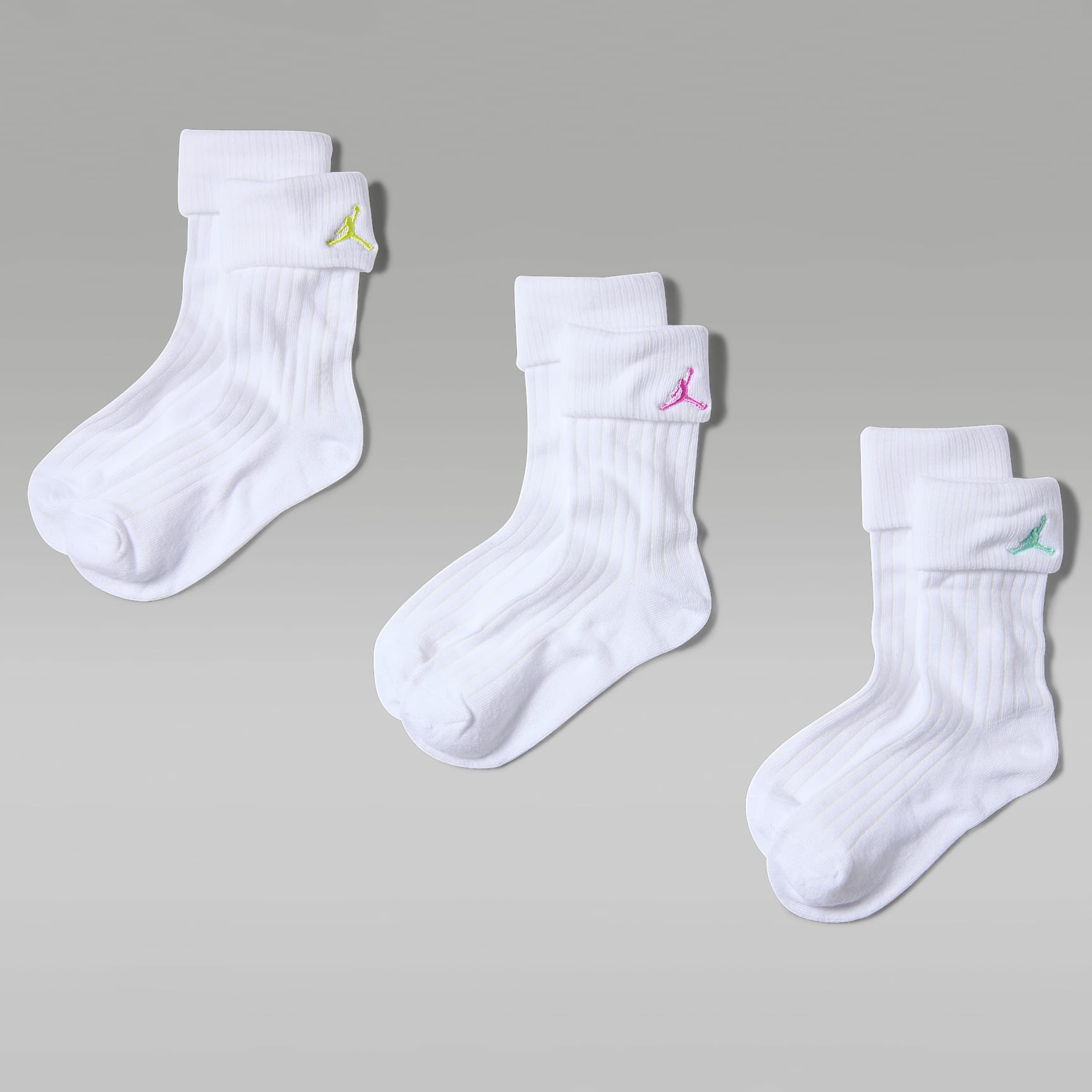 Jordan Kids' Fold-Over Micro-Crew Socks (3 Pairs)