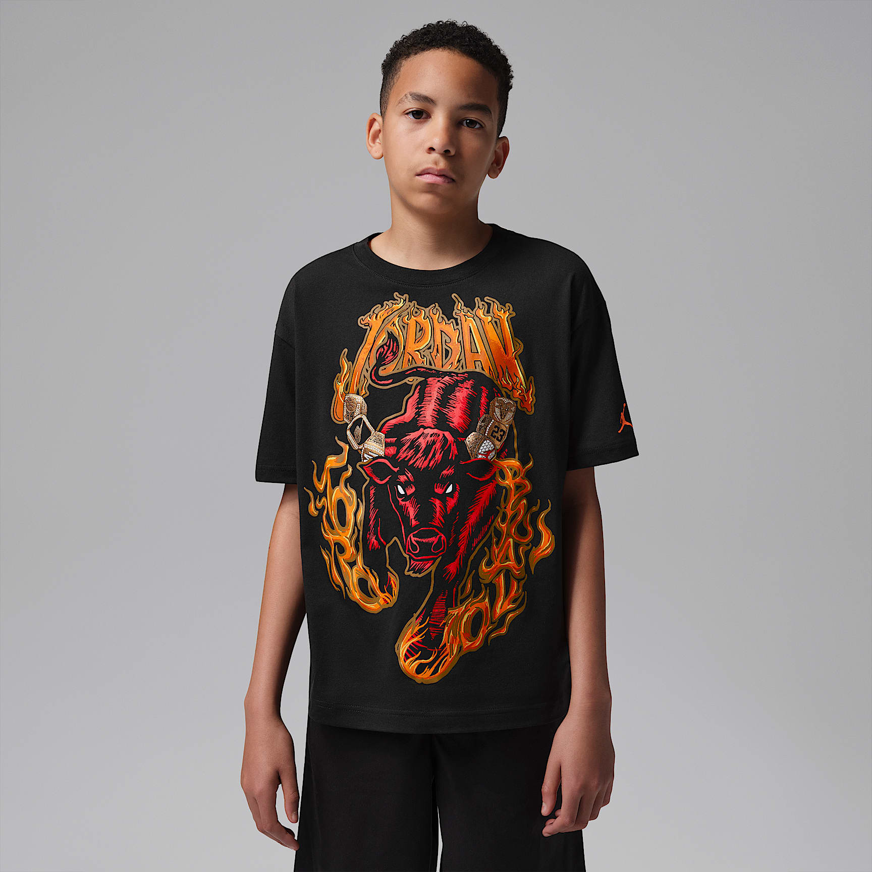 Jordan Big Kids' Toro Bravo Rings Retro T-Shirt