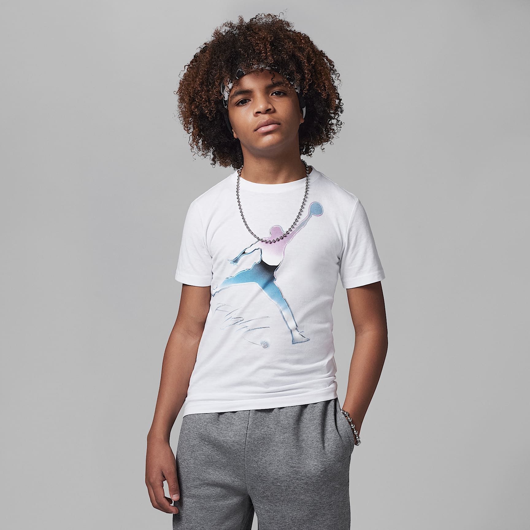 Jordan Flight Chrome Graphic Tee póló nagyobb gyerekeknek