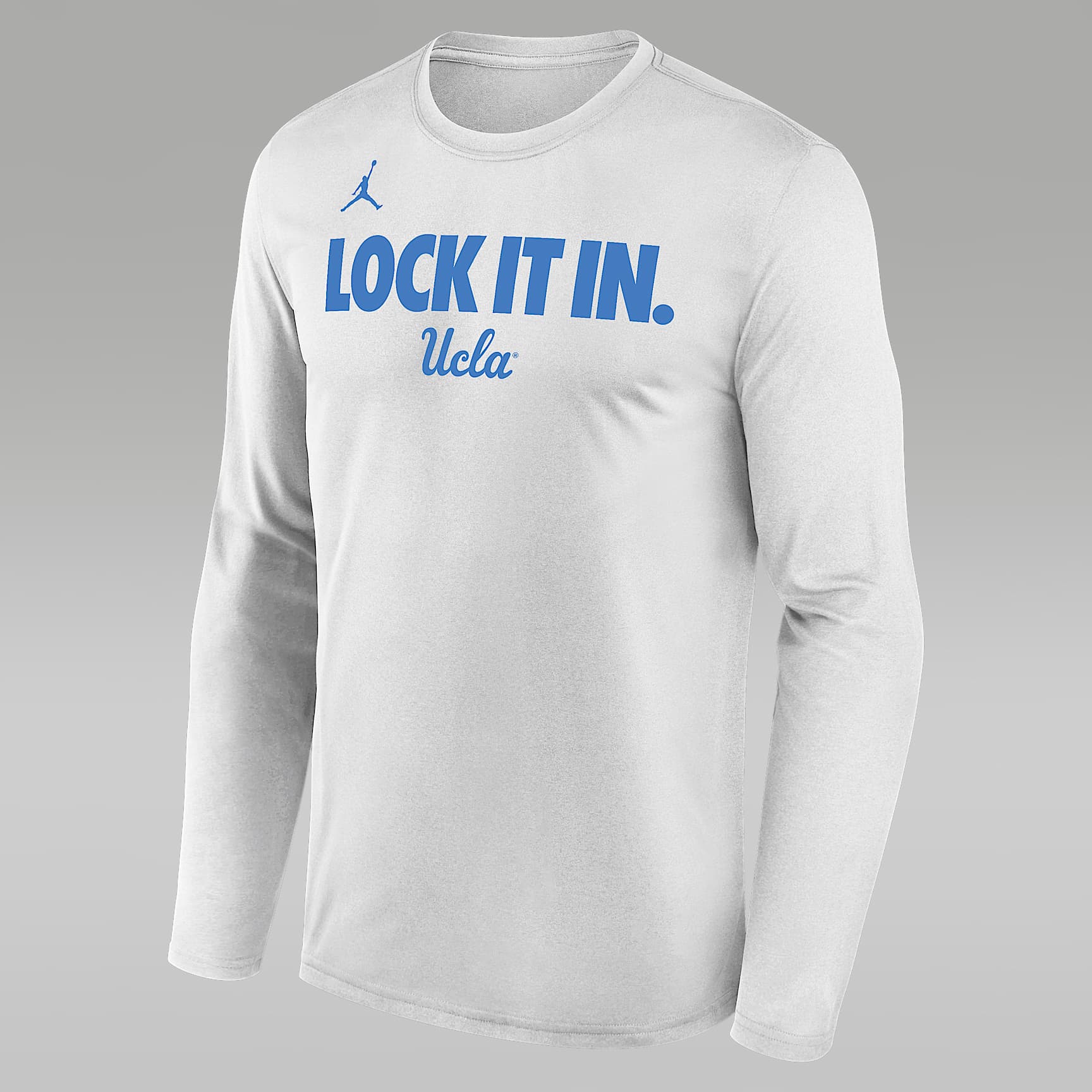 Playera de manga larga universitaria Nike Dri-FIT para hombre UCLA 2026 On-Court Bench