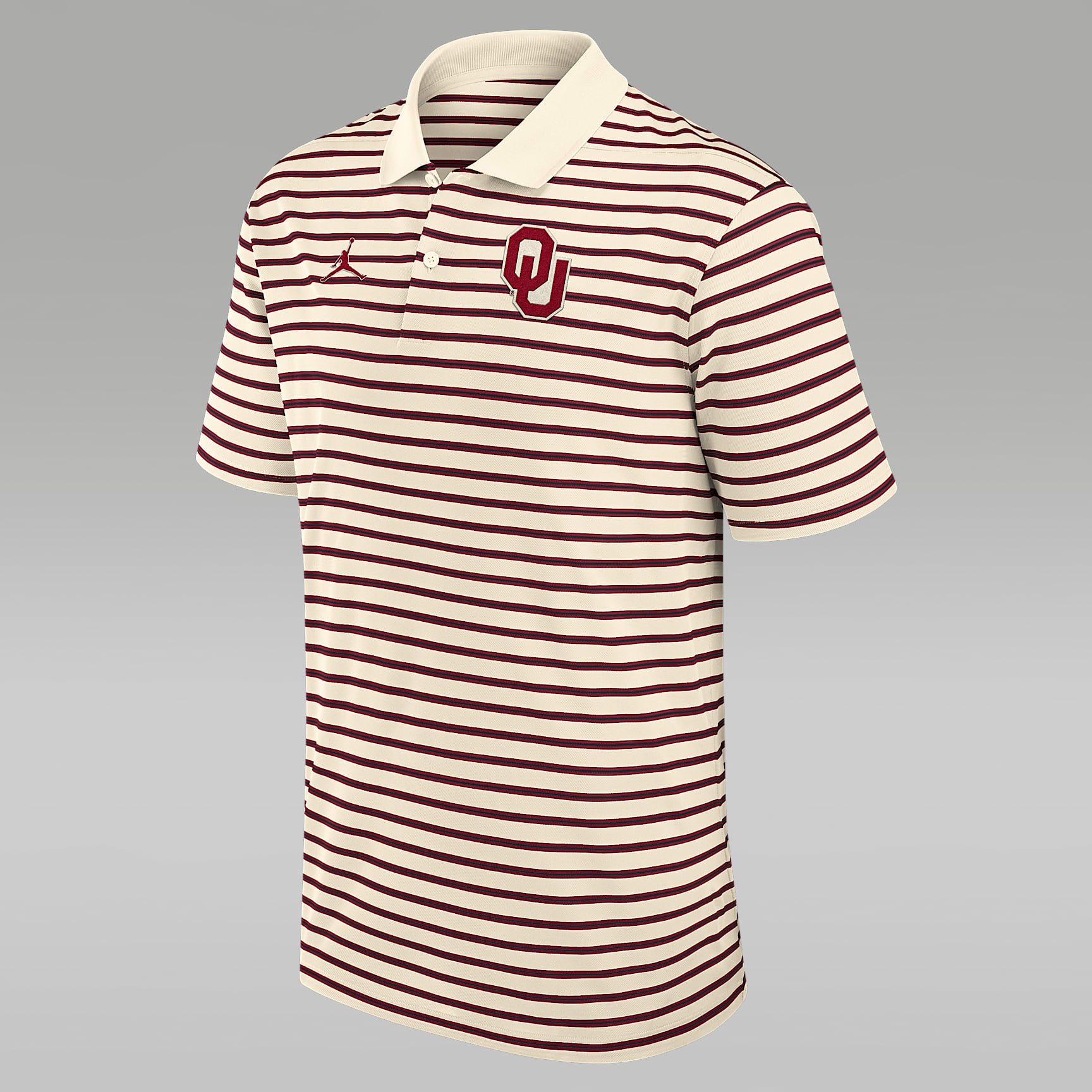 Polo universitario marca Jordan Dri-FIT para hombre Oklahoma Striped