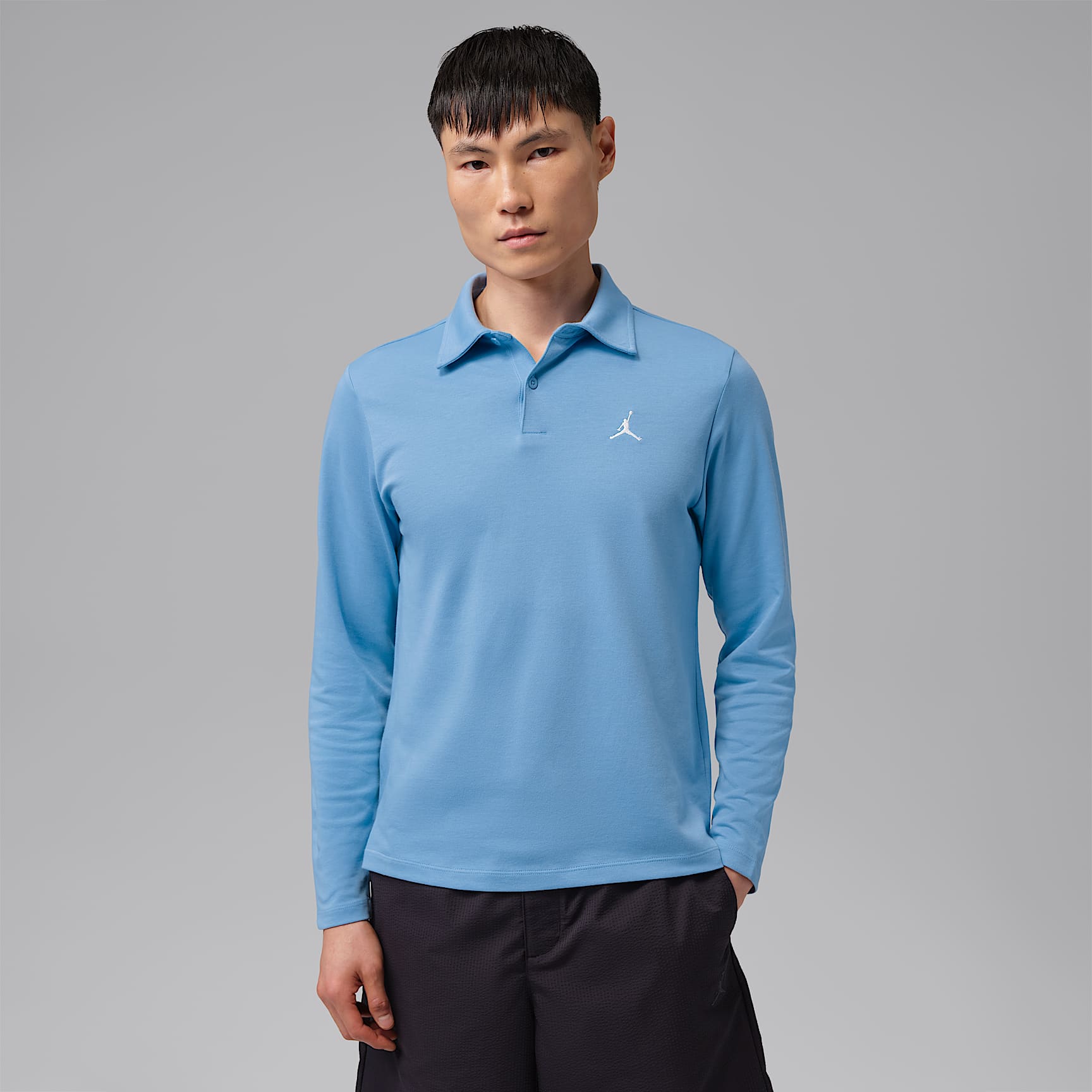 Långärmad golfpikétröja Jordan Sport Dri-FIT för män
