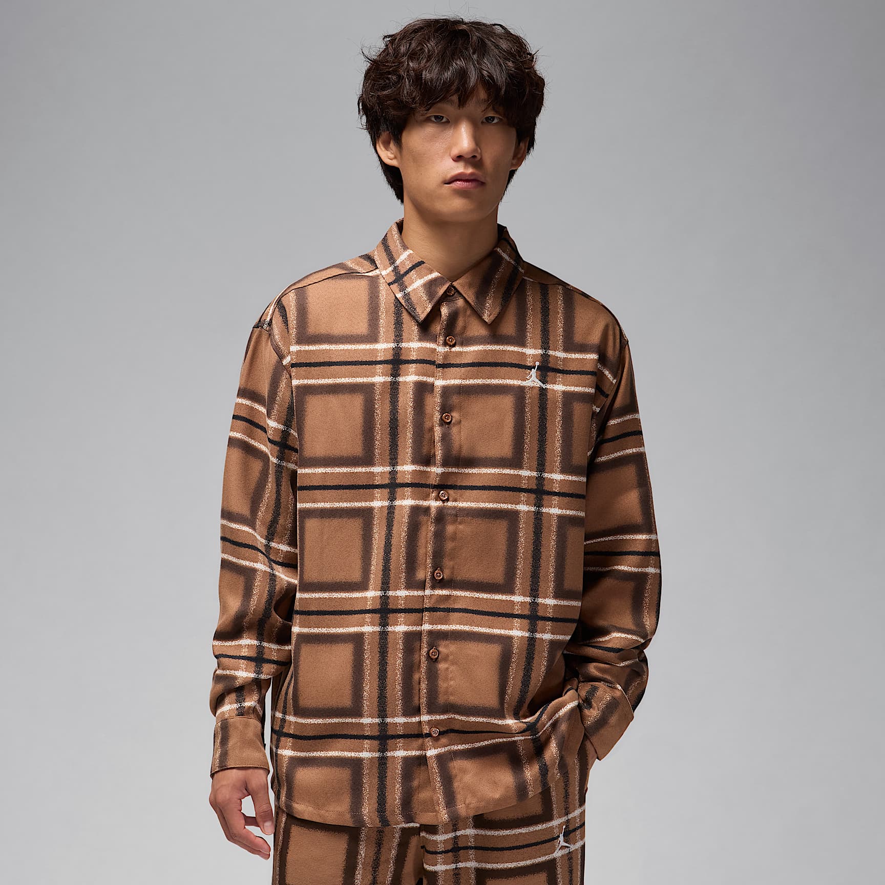 Jordan Essentials Men's Plaid Flannel Top