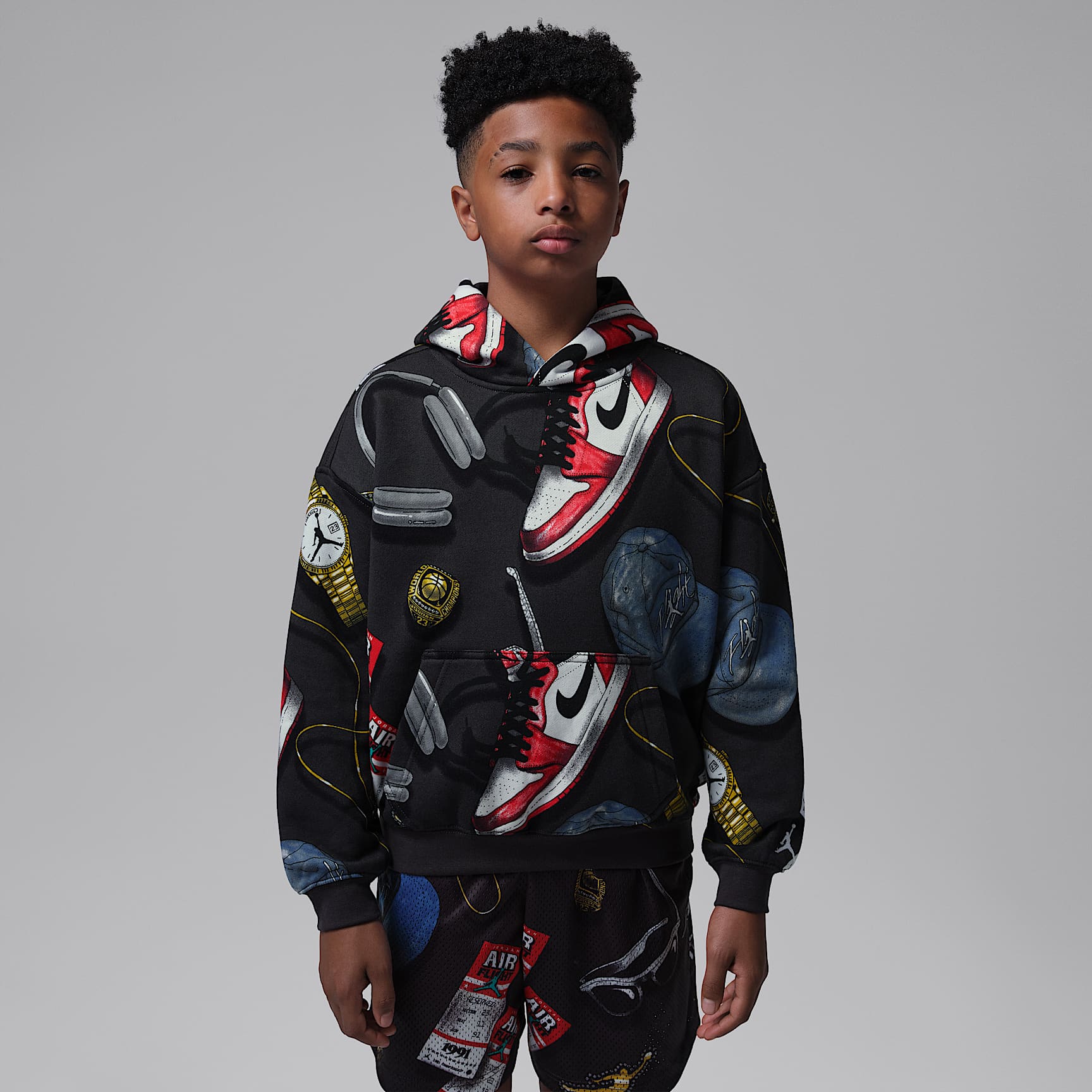 Jordan Big Kids' Mike's Flight Kit Pullover Hoodie