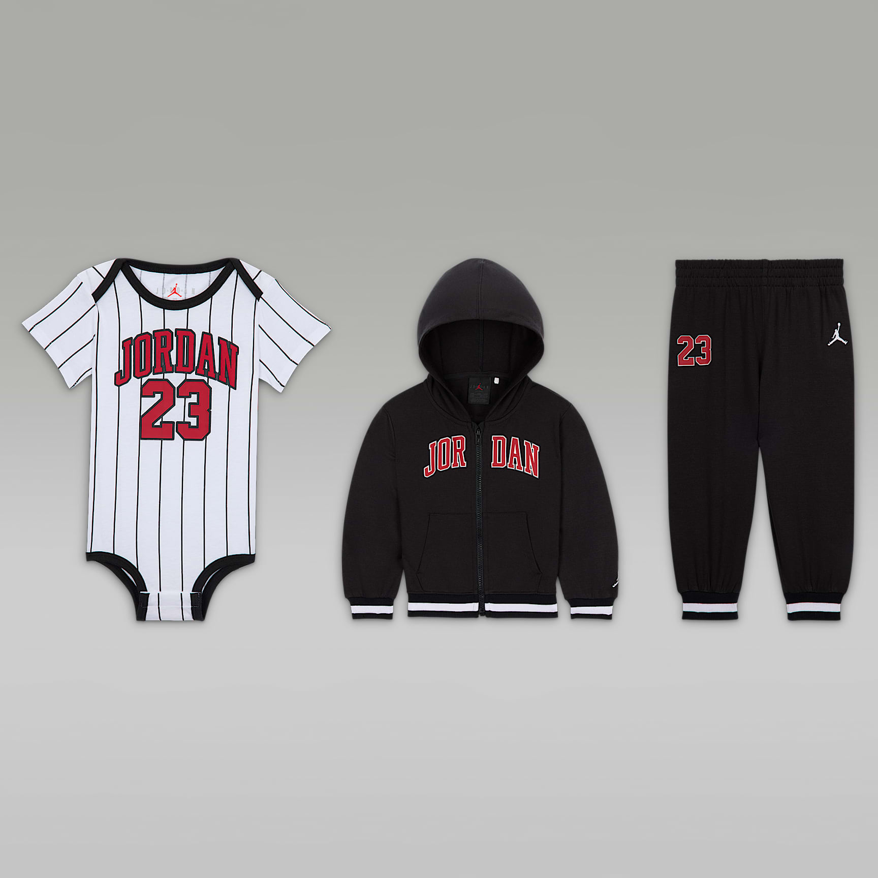 Conjunto de 2 piezas de sudadera con gorro 23 Jersey de cierre completo para bebé (de 6 a 12 meses) Jordan