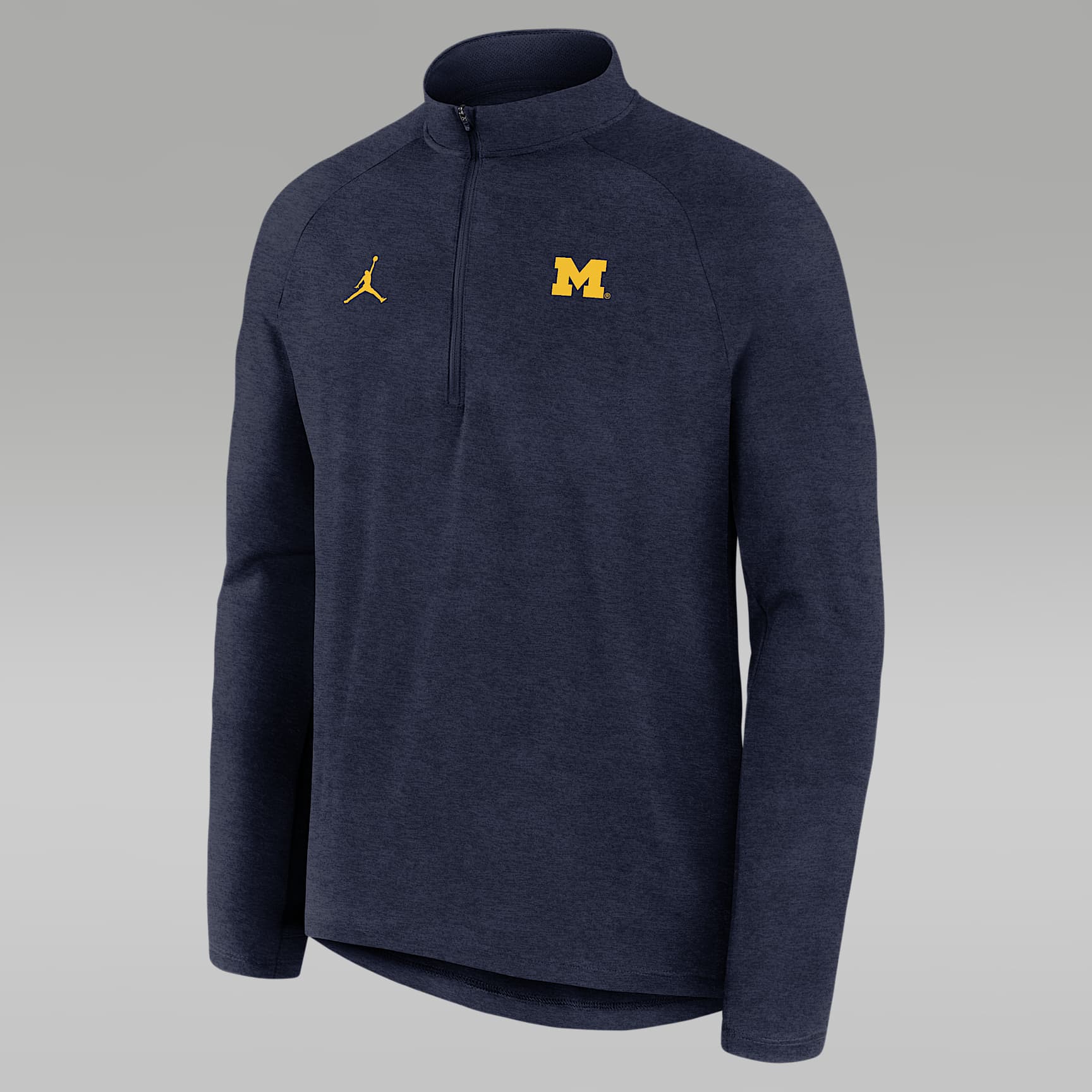Michigan Stride Men's Jordan Brand Dri-FIT College 1/2-Zip Long-Sleeve Top