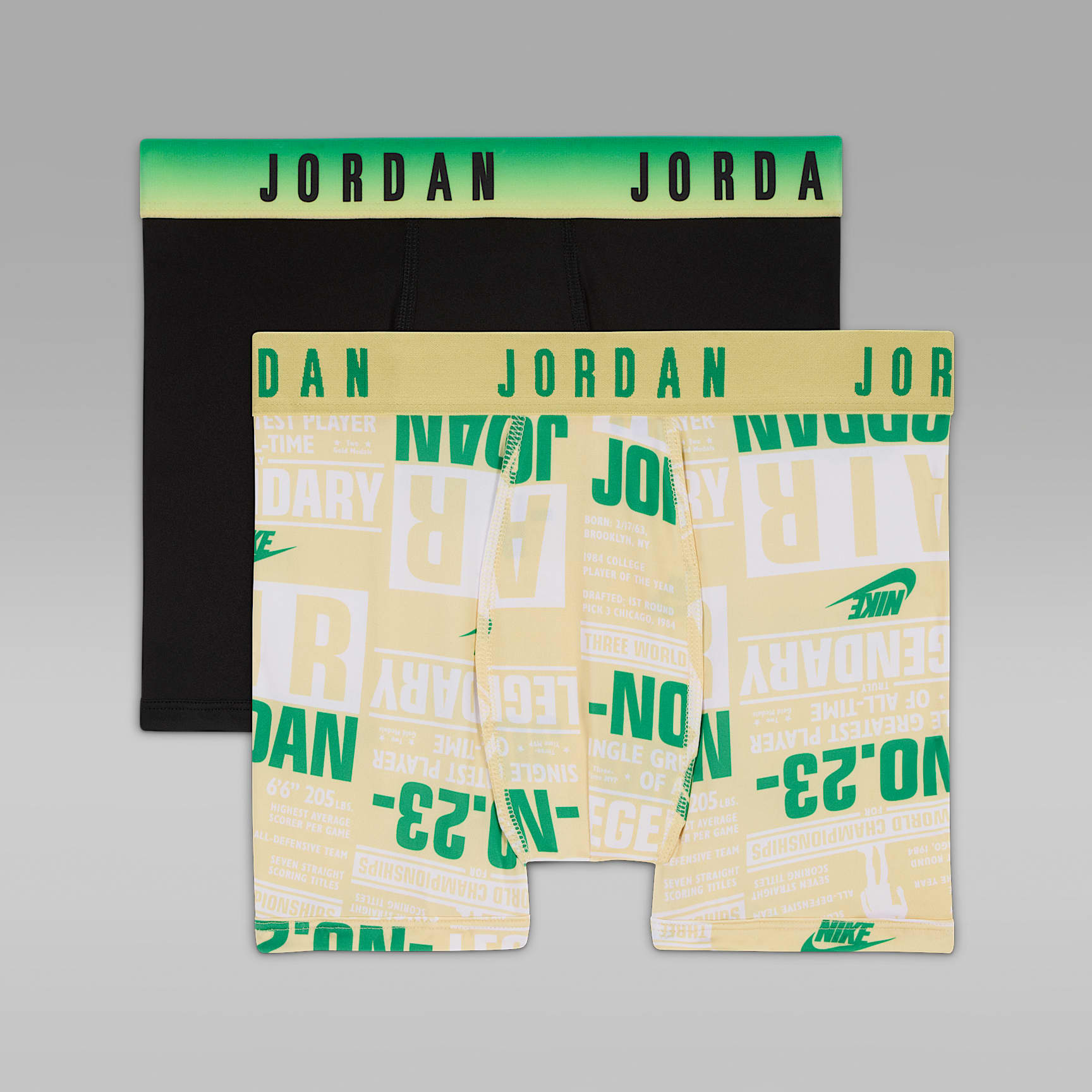 Ropa interior estampada Dri-FIT para niños talla grande (paquete de 2) Jordan