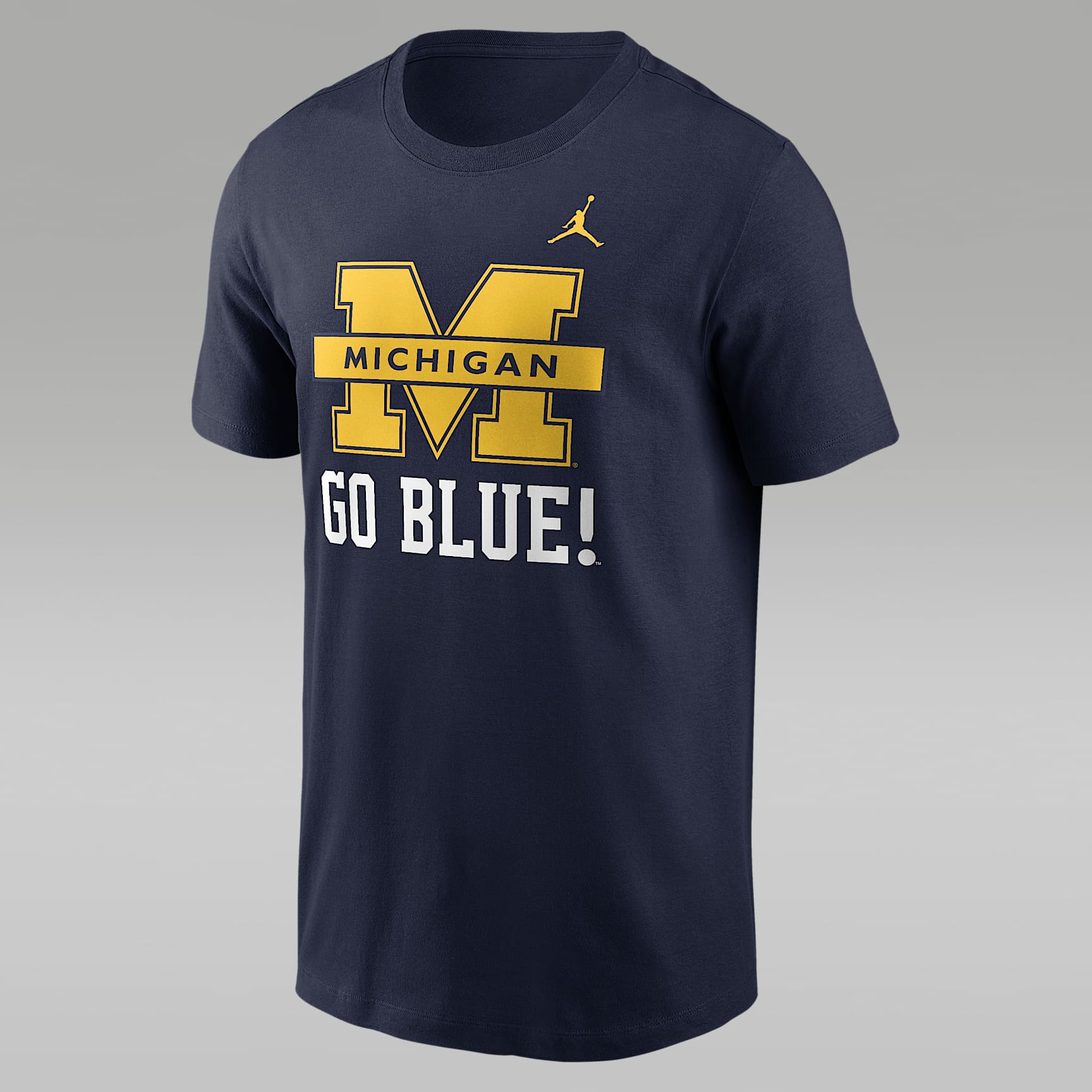 Playera universitaria Nike para hombre Michigan Primetime Logo Mantra