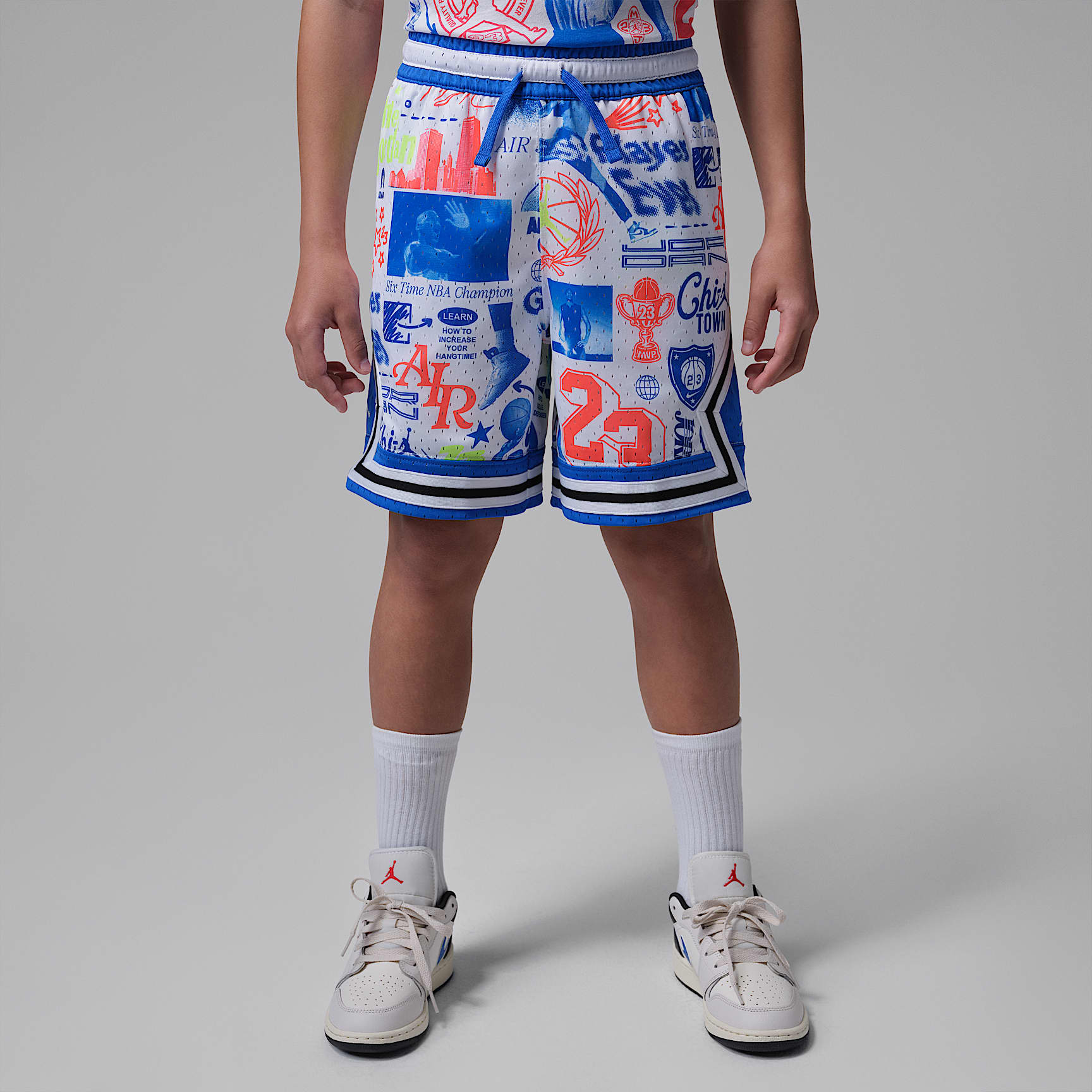 Jordan Dri-FIT Big Kids' MJ Printed Sport Diamond Shorts