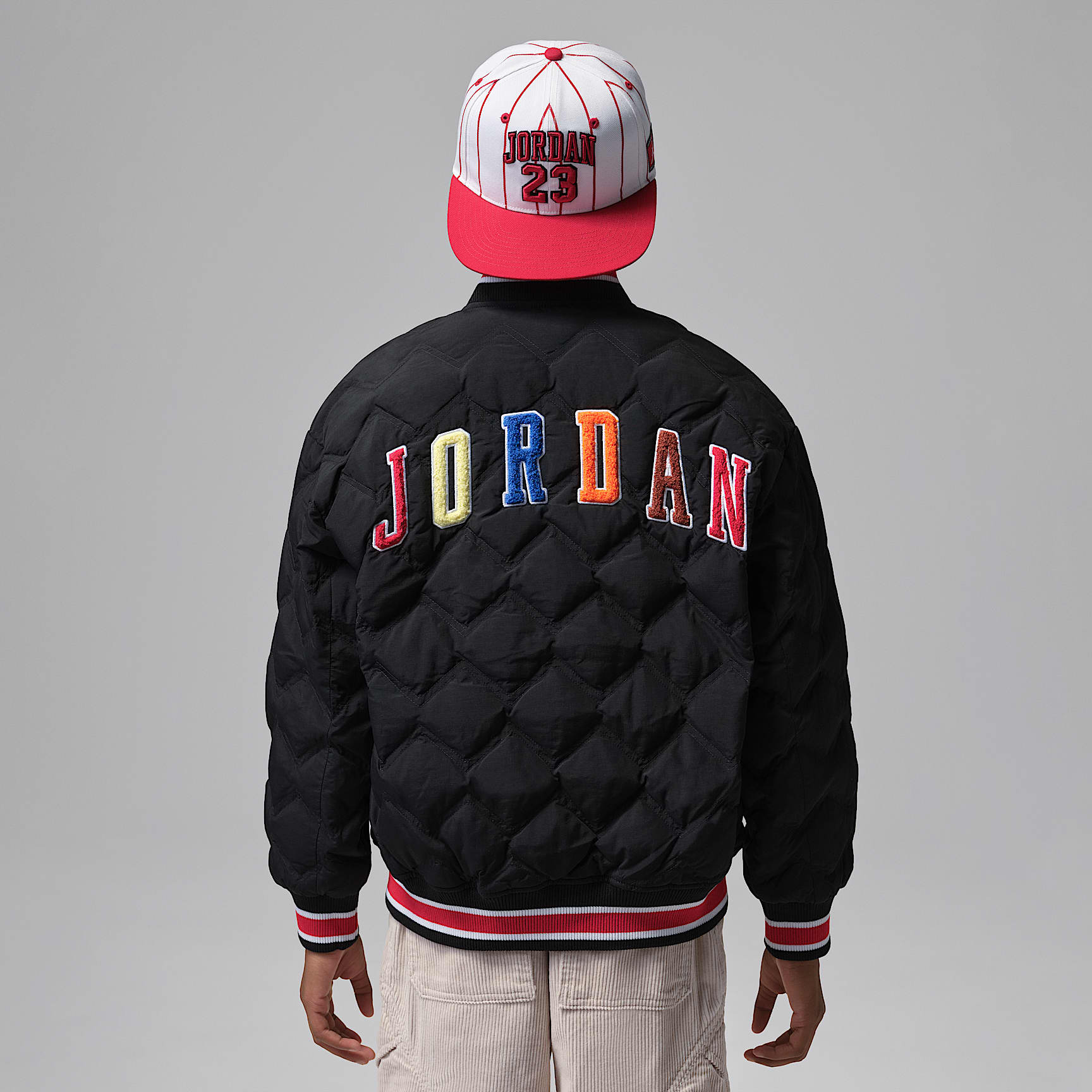 조던 주니어 셔닐 후드 봄버 재킷