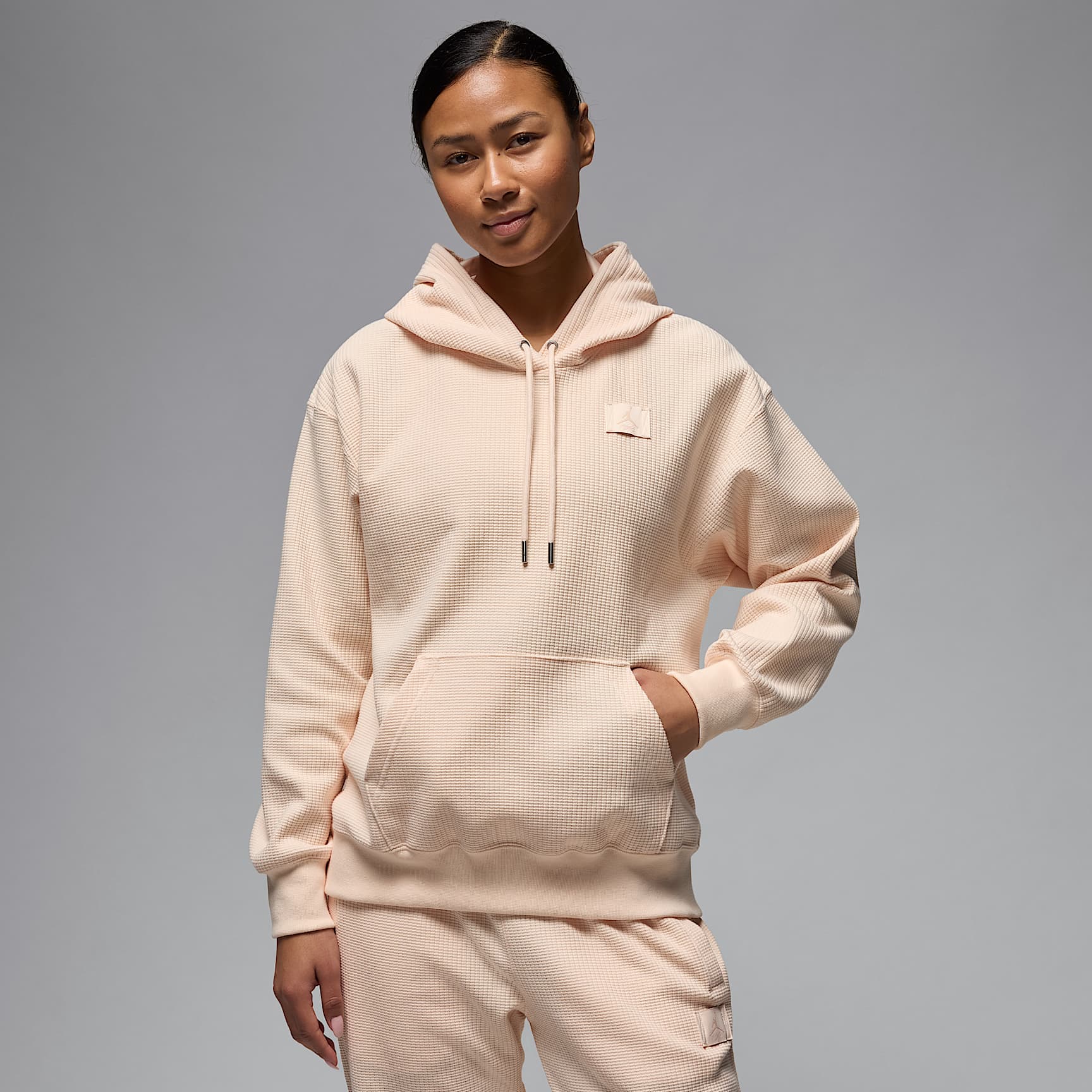 Sudadera con gorro con forro de satén tipo waffle para mujer Jordan Flight Fleece