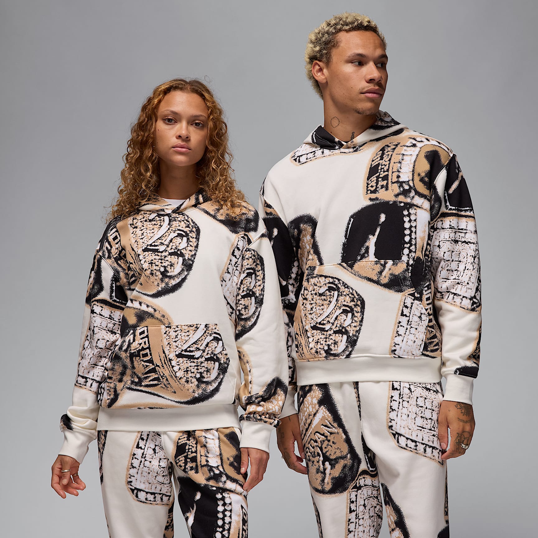 Sudadera con gorro sin cierre de tejido Fleece con estampado para hombre Jordan MVP