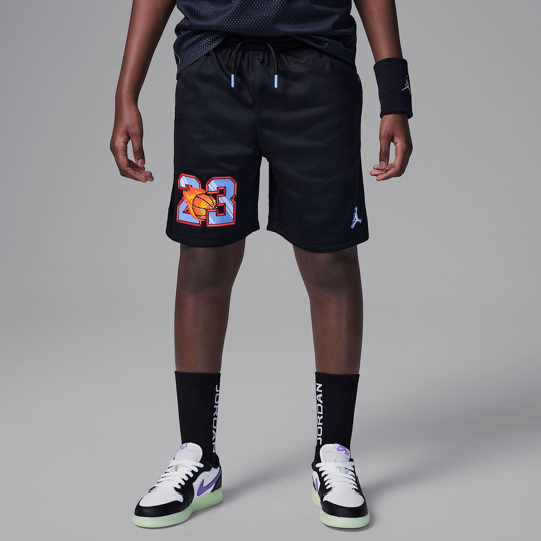 Jordan Customized Air Flame-Shorts (ältere Kinder)