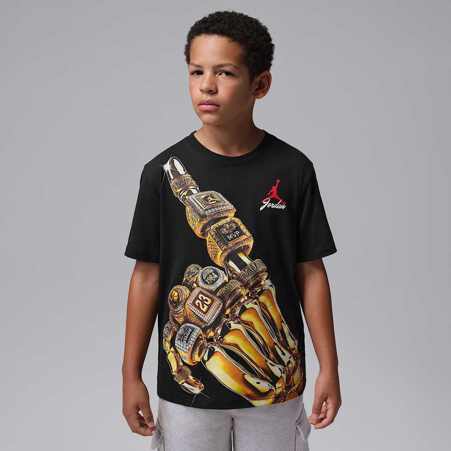 Jordan Big Kids' 23 Skeleton Rings T-Shirt