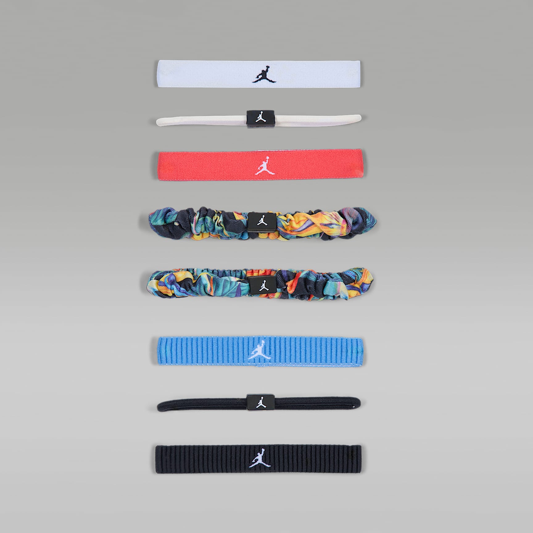 Jordan Sport Mixed Elastic Hair Ties (8-Pack)