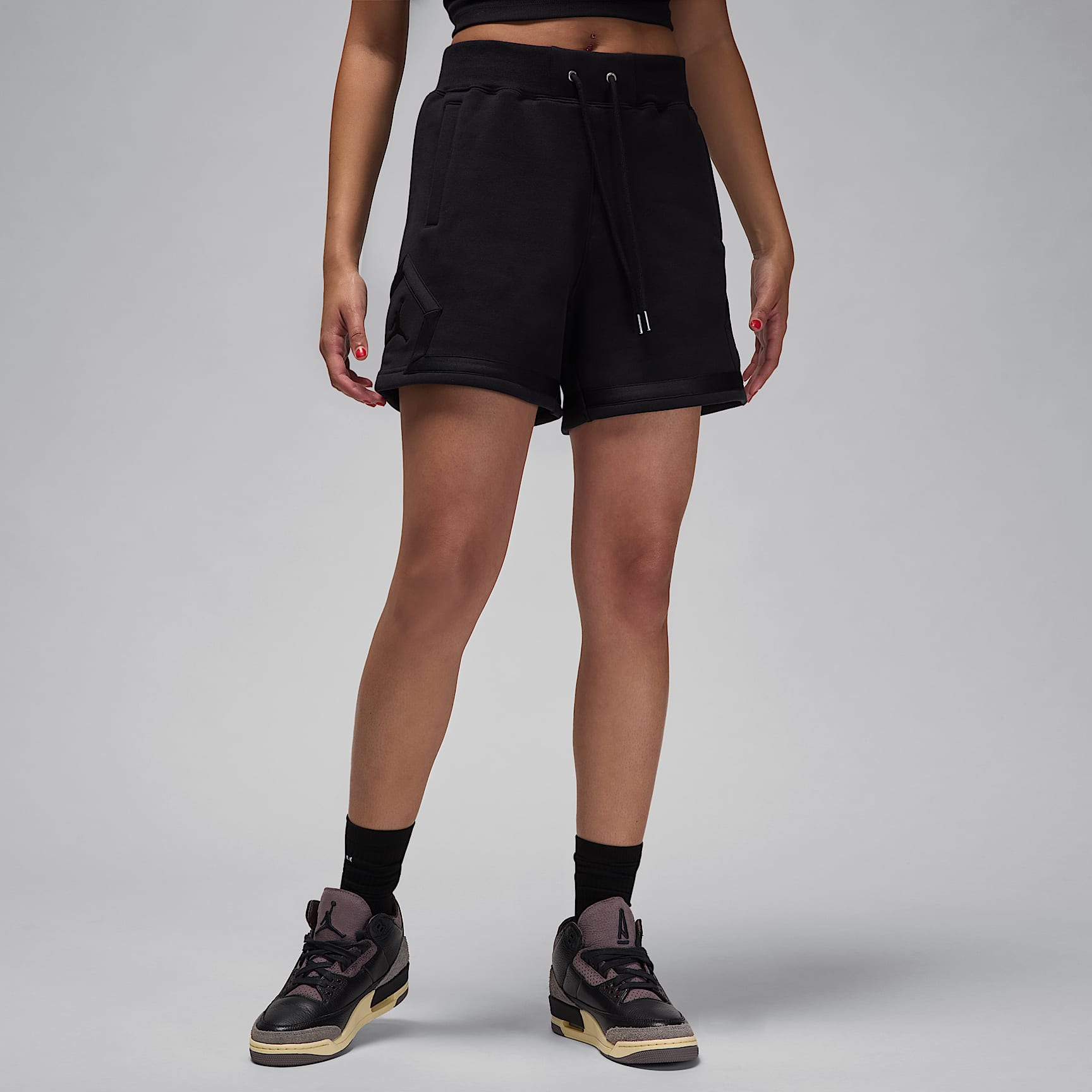 Jordan Flight Fleece Diamond-shorts til kvinder