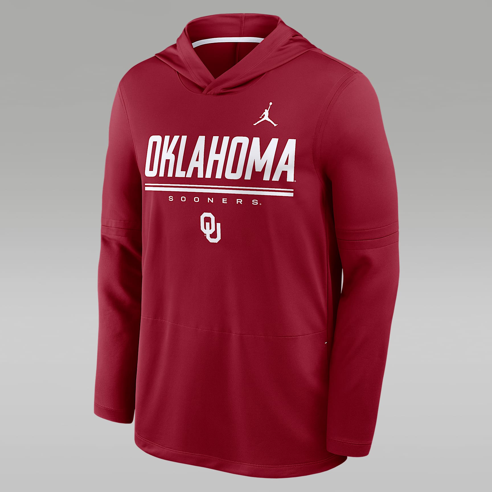 Oklahoma Sideline Men's Jordan Brand Dri-FIT College Long-Sleeve Hooded Top