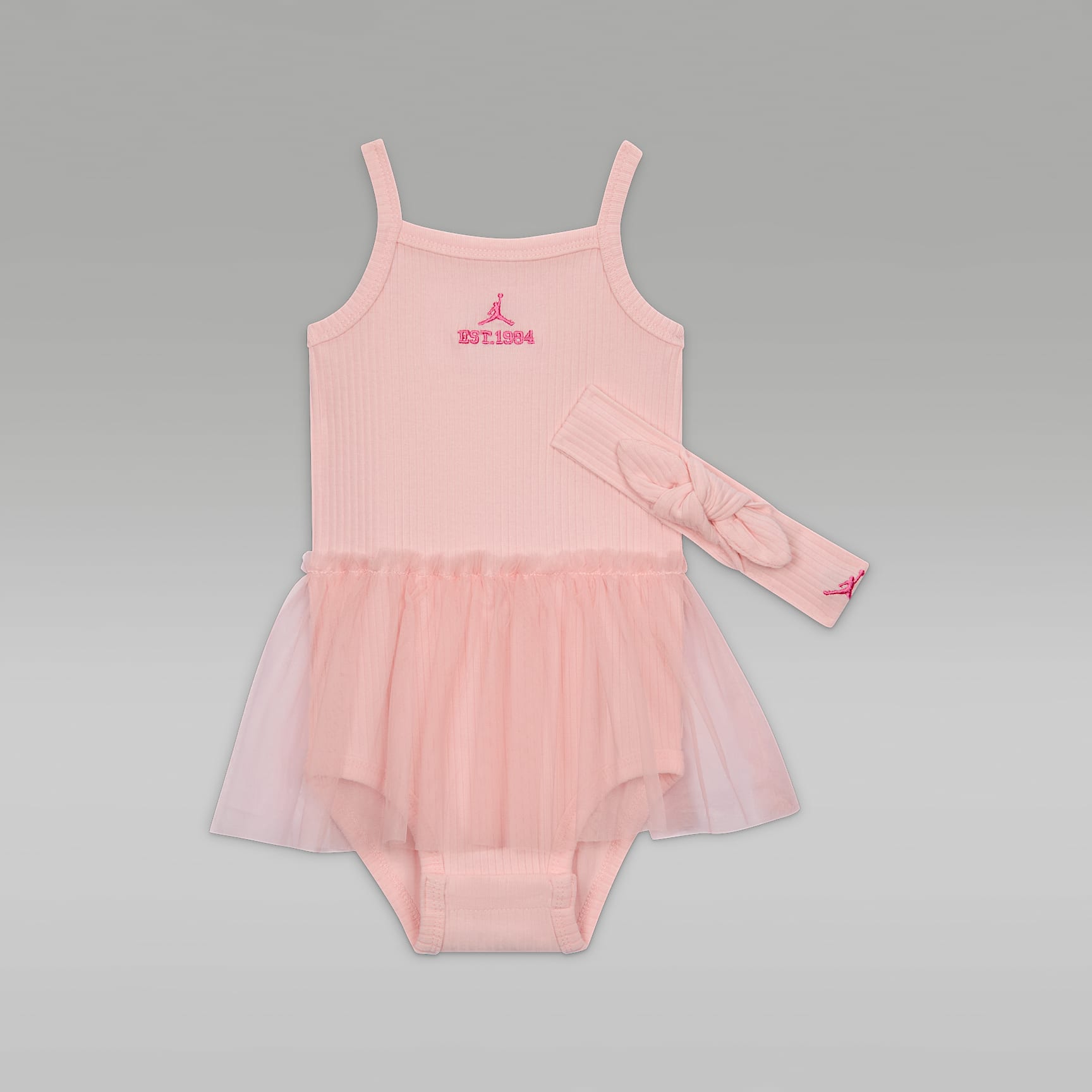 조던 베이비(6-12개월) 튀튀 바디수트 및 헤드밴드 세트