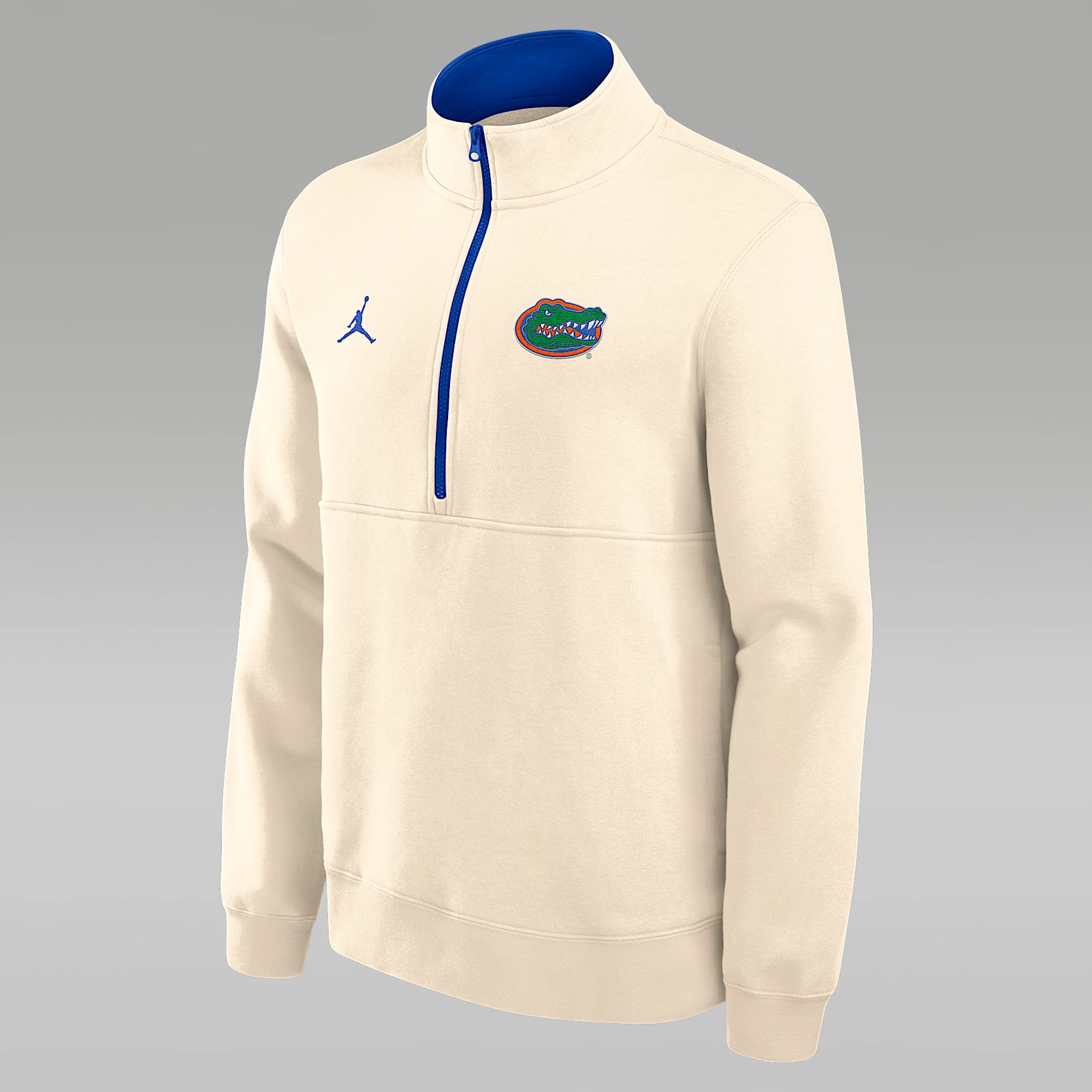 Sudadera de cuello redondo universitaria marca Jordan de medio cierre para hombre Florida Primetime Primary Logo